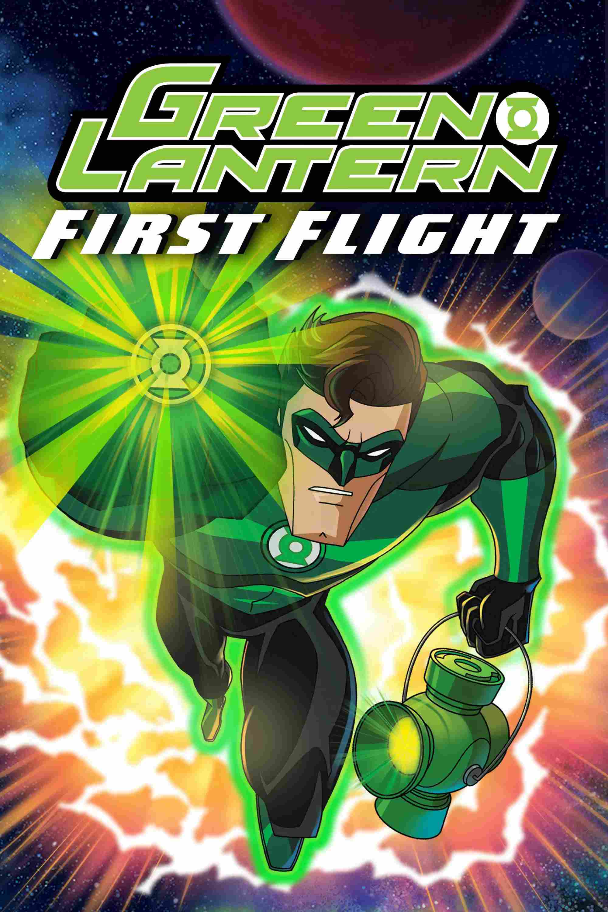 Poster chính thức của phim Phim Hành Động, Phim Phiêu Lưu "Chiến Binh Xanh: Trận Chiến Đầu Tiên" (Green Lantern: First Flight - 2009), với sự tham gia của diễn viên Christopher Meloni và Victor Garber.