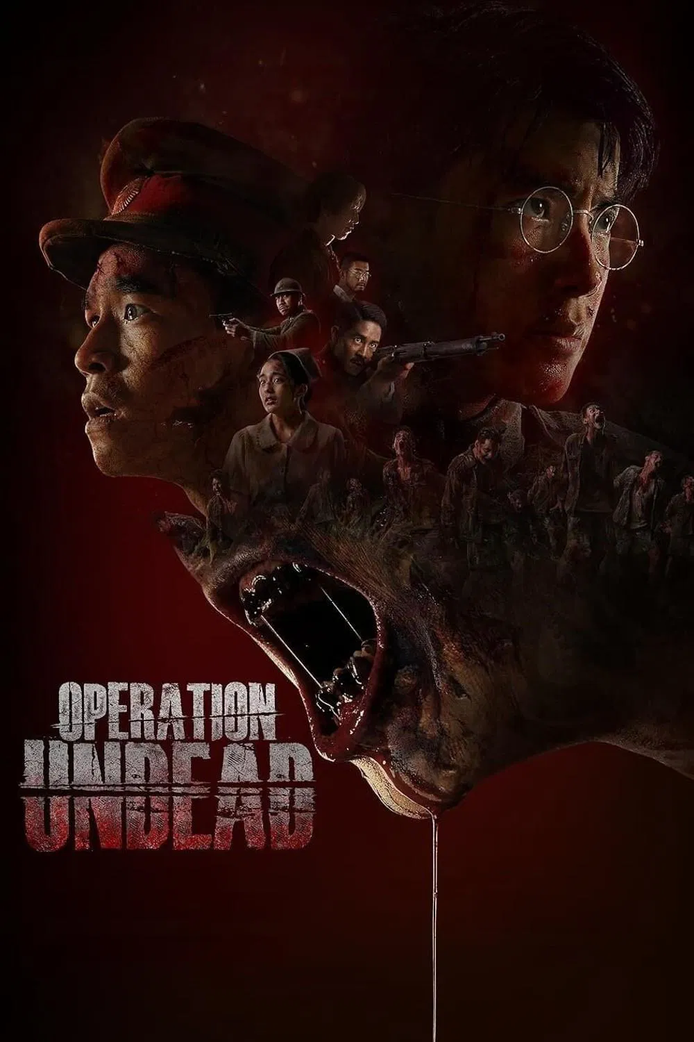 Poster chính thức của phim Phim Kinh Dị, Phim Hành Động "Chiến Địa Tử Thi" (Operation Undead - 2024), với sự tham gia của diễn viên Chanon Santinatornkul và Awat Ratanapintha.
