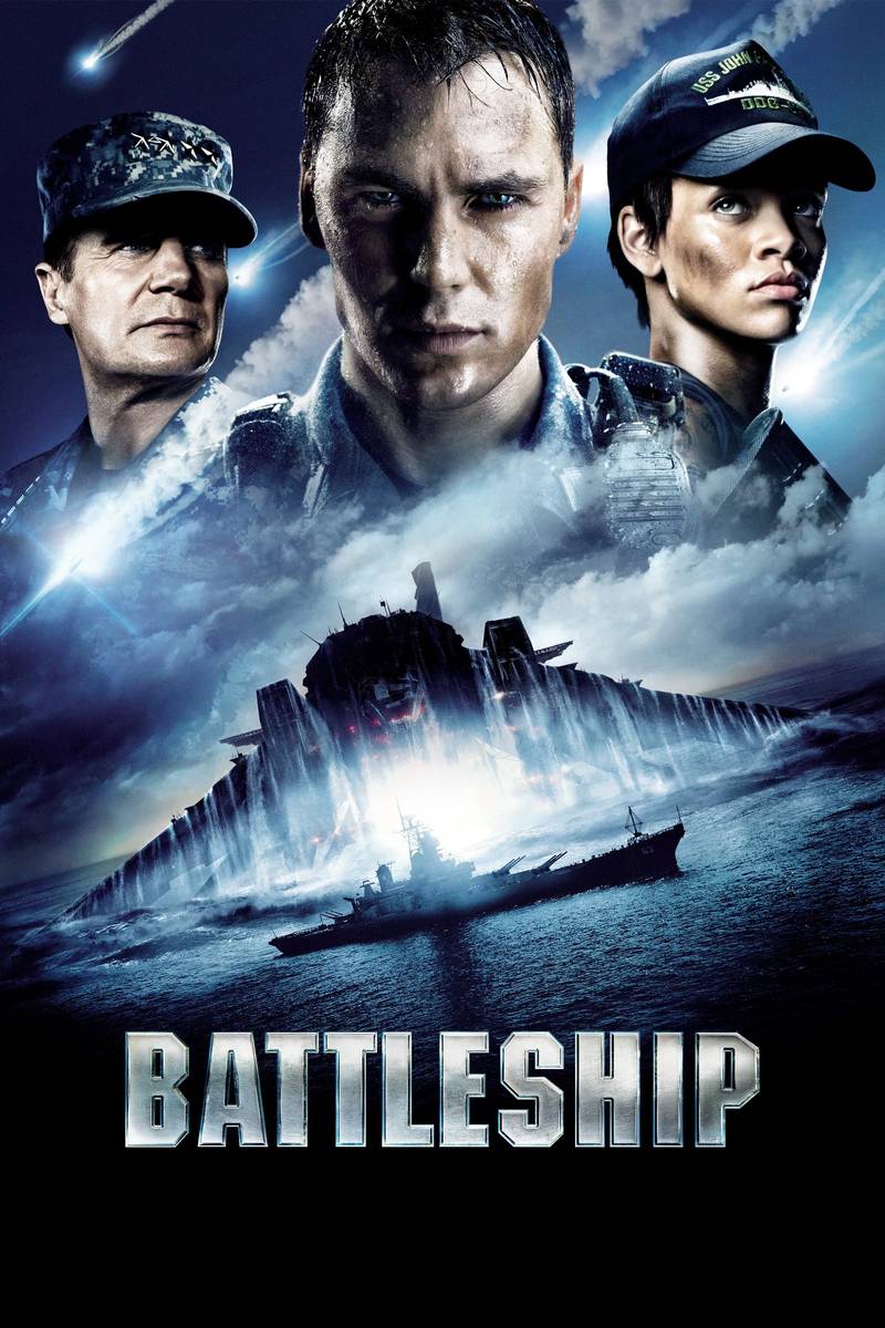 Poster chính thức của phim Phim Giật Gân, Phim Hành Động "Chiến Hạm" (Battleship - 2012), với sự tham gia của diễn viên Taylor Kitsch và Alexander Skarsgård.