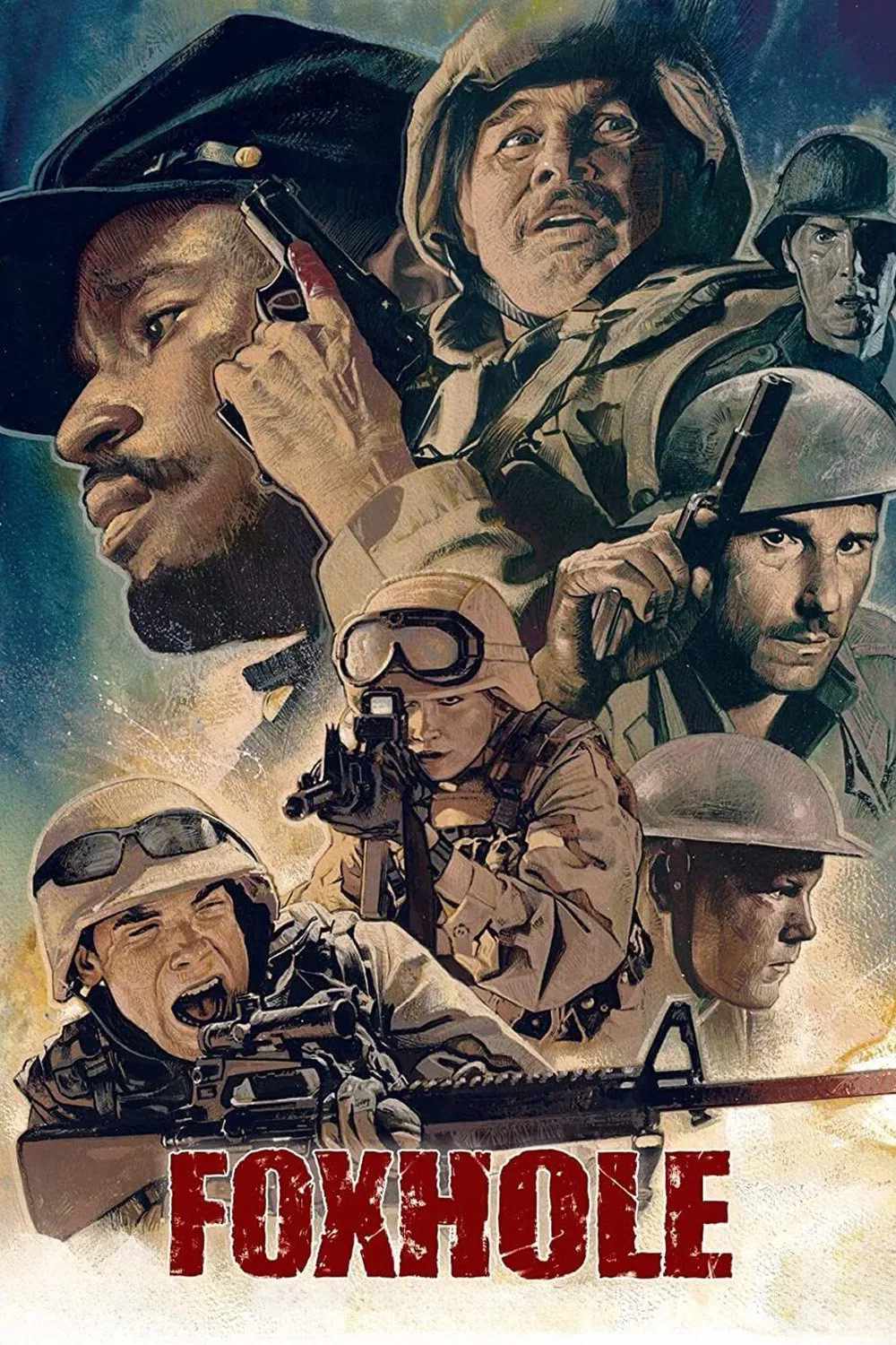 Poster chính thức của phim Phim Tâm Lý, Phim Chiến Tranh "Chiến Hào" (Foxhole - 2021), với sự tham gia của diễn viên James LeGros và Andi Matichak.