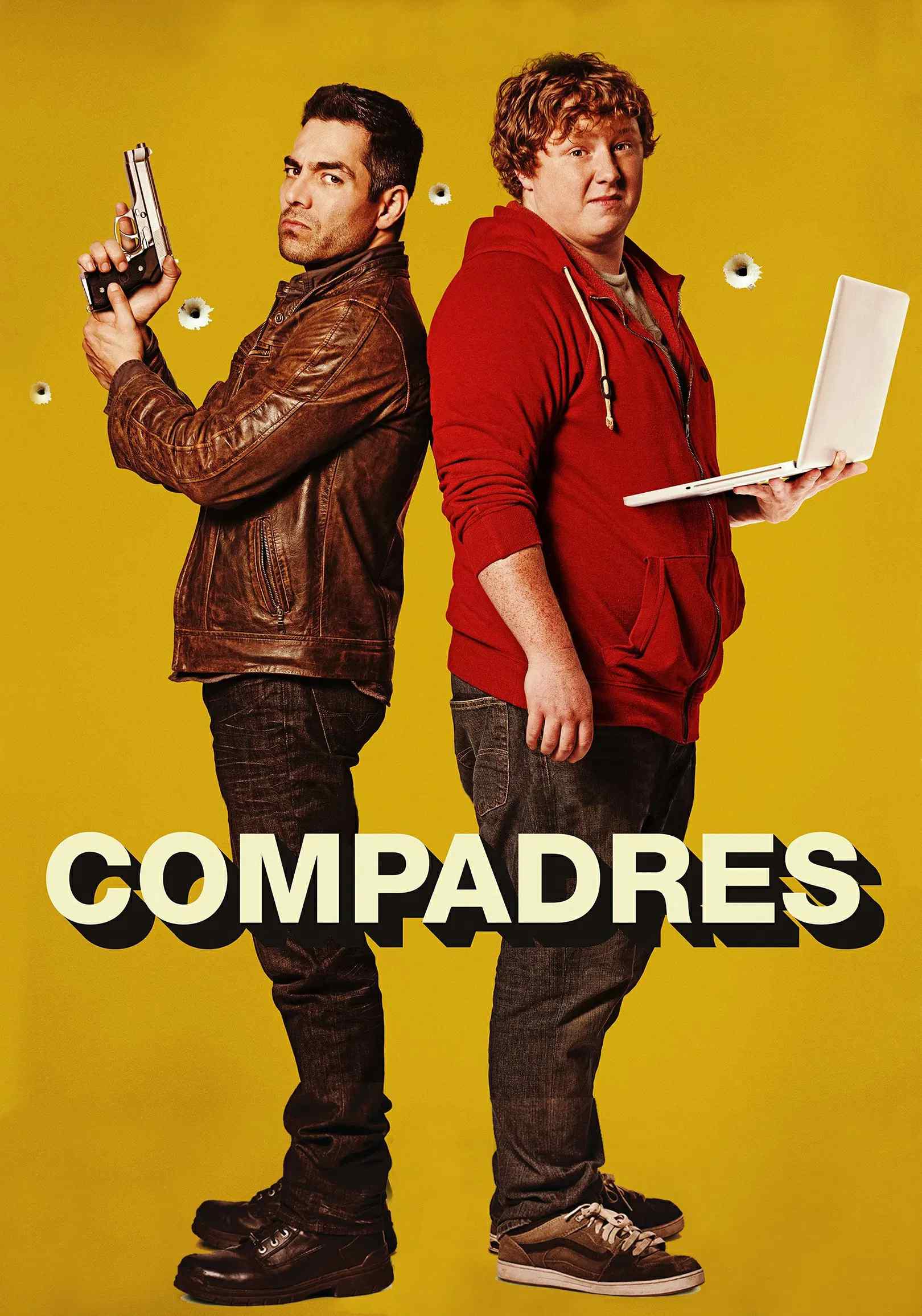 Poster chính thức của phim Phim Hành Động, Phim Hài "Chiến Hữu" (Compadres - 2016), với sự tham gia của diễn viên Omar Chaparro và Joey Morgan.