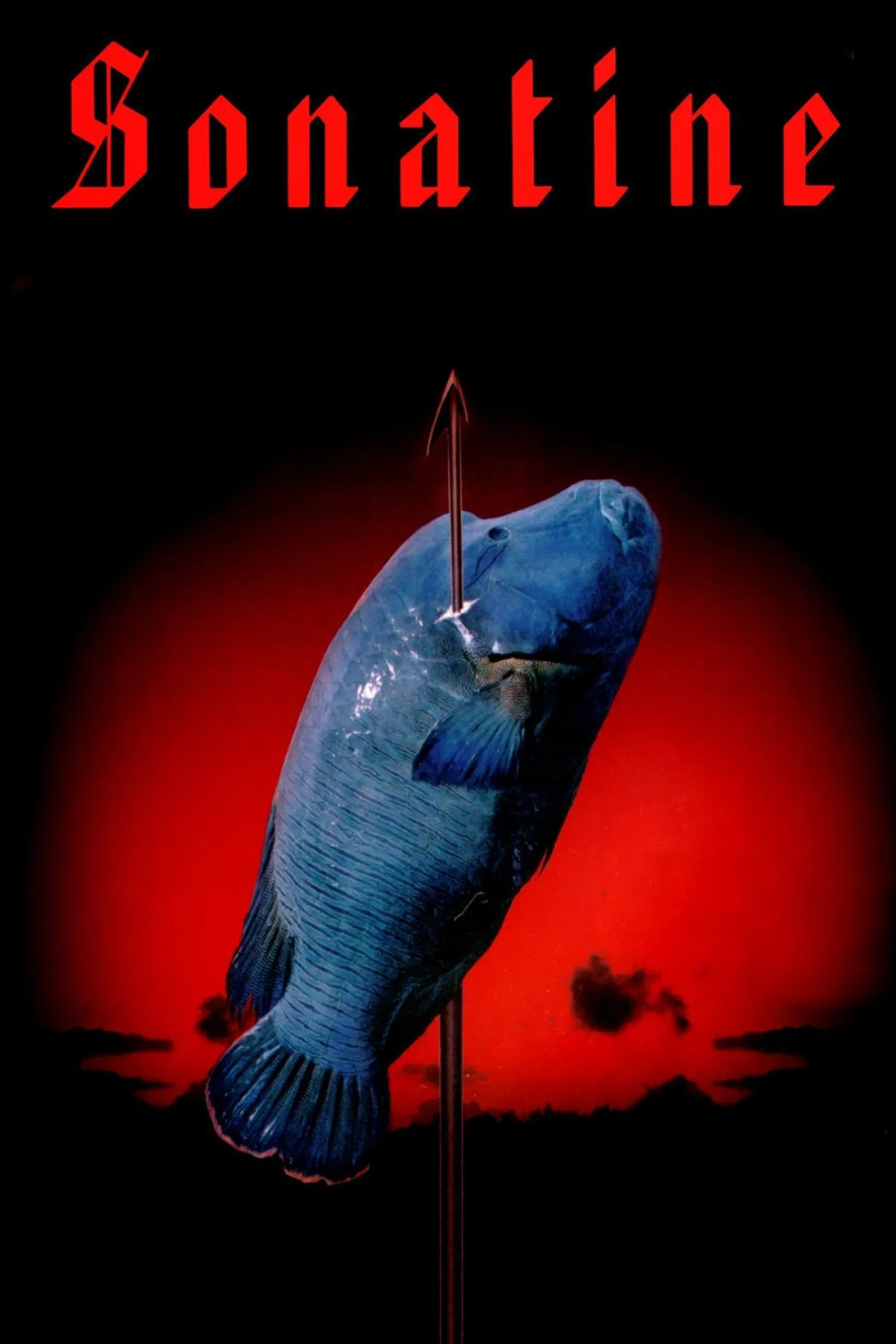 Poster chính thức của phim Phim Hành Động, Phim Hình Sự "Chiến Tranh Băng Đảng" (Sonatine - 1993), với sự tham gia của diễn viên Takeshi Kitano và Aya Kokumai.