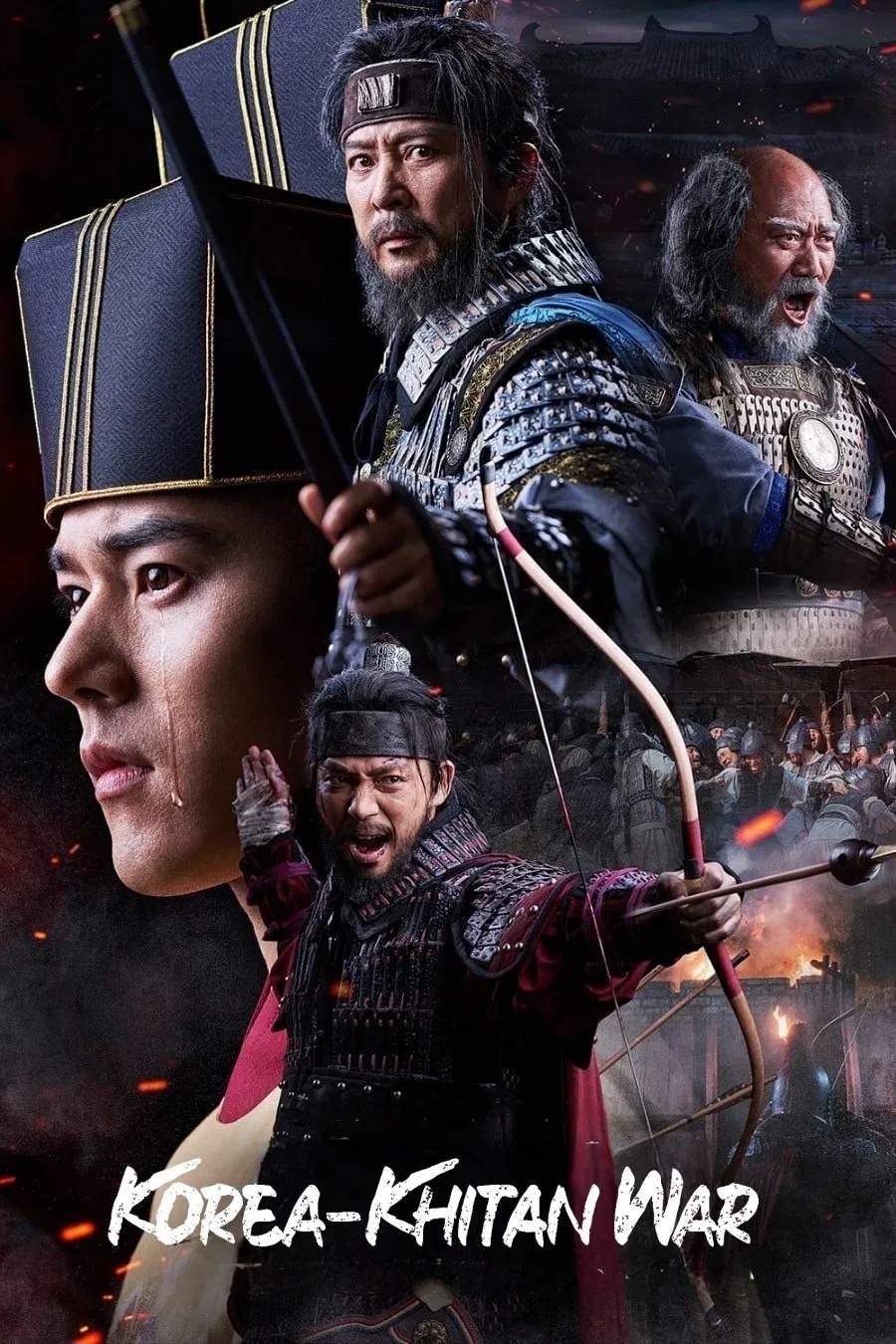 Poster chính thức của phim Phim Tâm Lý, Phim Chiến Tranh & Chính Trị "Chiến Tranh 	Goryeo-Khitan" (Korea-Khitan War - 2023), với sự tham gia của diễn viên Kim Dong-jun và Choi Soo-jong.