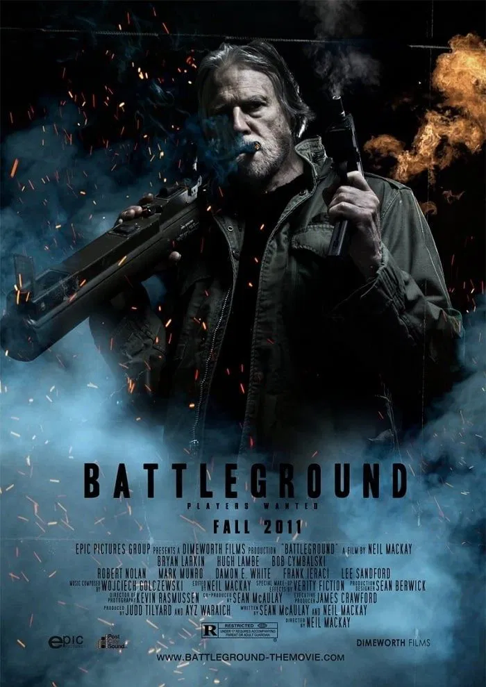 Poster chính thức của phim Phim Tâm Lý, Phim Hành Động "Chiến Trường" (Battleground - 2012), với sự tham gia của diễn viên Bryan Larkin và Robert Nolan.