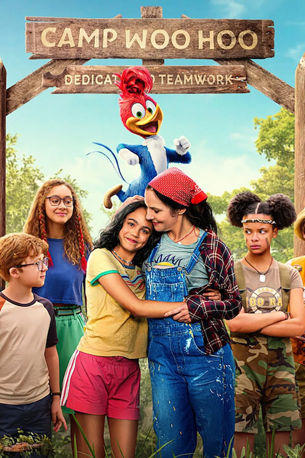 Poster chính thức của phim Phim Gia Đình, Phim Hài "Chim gõ kiến Woody đi trại hè" (Woody Woodpecker Goes to Camp - 2024), với sự tham gia của diễn viên Eric Bauza và Kevin Michael Richardson.