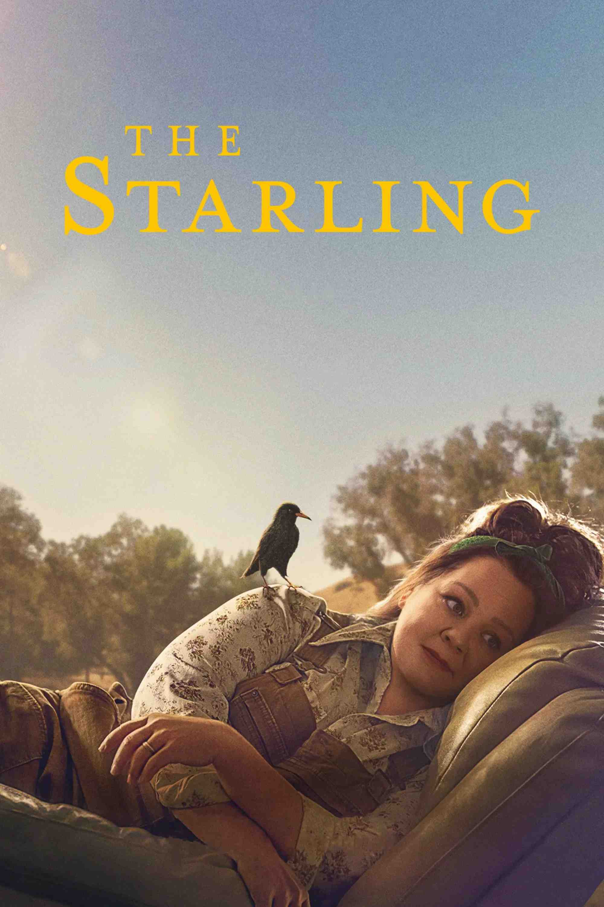 Poster chính thức của phim Phim Tâm Lý "Chim Sáo" (The Starling - 2021), với sự tham gia của diễn viên Melissa McCarthy và Chris O'Dowd.