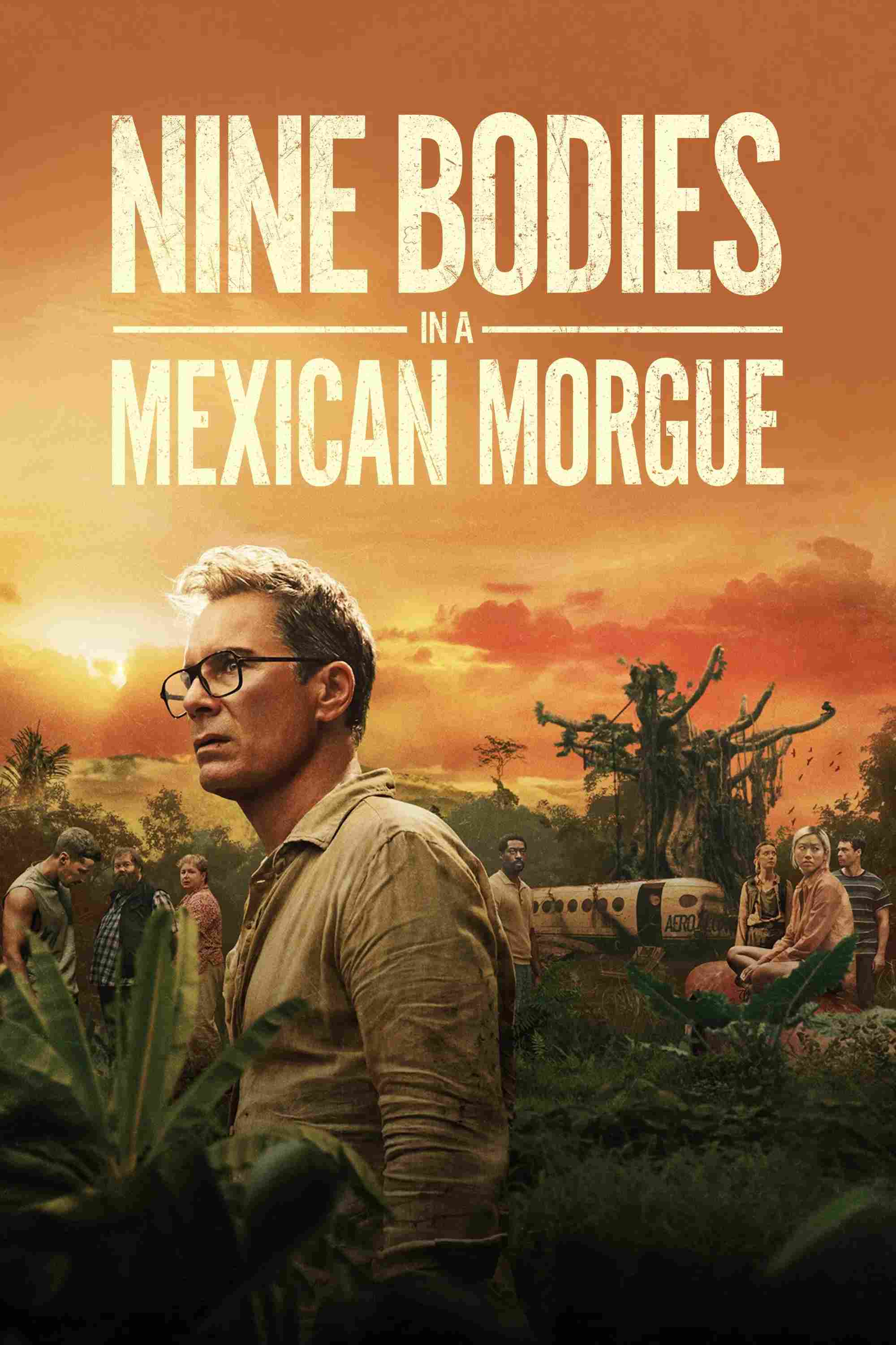 Poster chính thức của phim Phim Bí Ẩn, Phim Hình Sự "Chín Thi Thể Nơi Rừng Rậm Mexico" (Nine Bodies in a Mexican Morgue - 2025), với sự tham gia của diễn viên Eric McCormack và David Ajala.