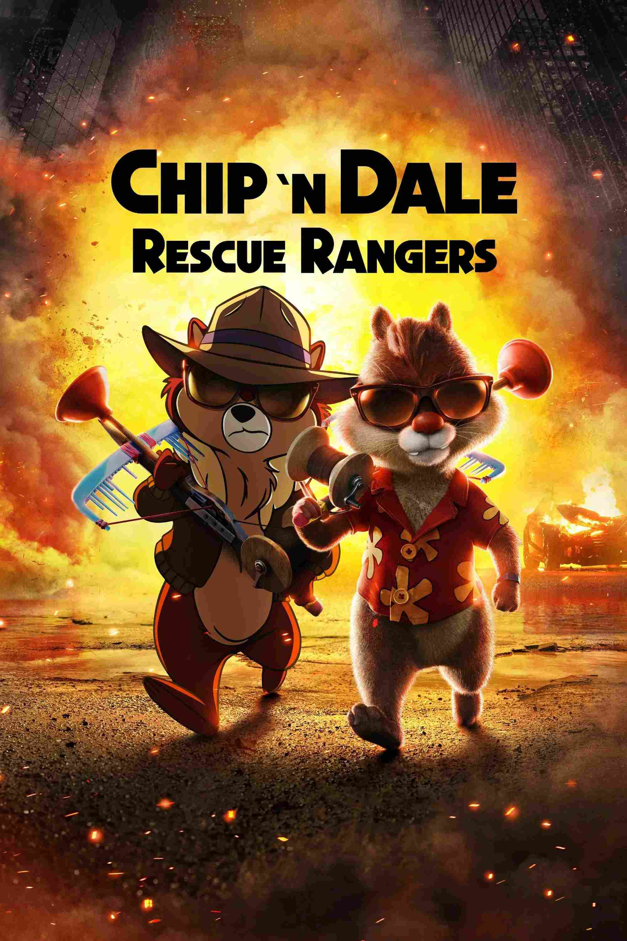 Poster chính thức của phim Phim Hoạt Hình, Phim Gia Đình "Chip'n Dale: Rescue Rangers" (Chip 'n Dale: Rescue Rangers - 2022), với sự tham gia của diễn viên Andy Samberg và John Mulaney.