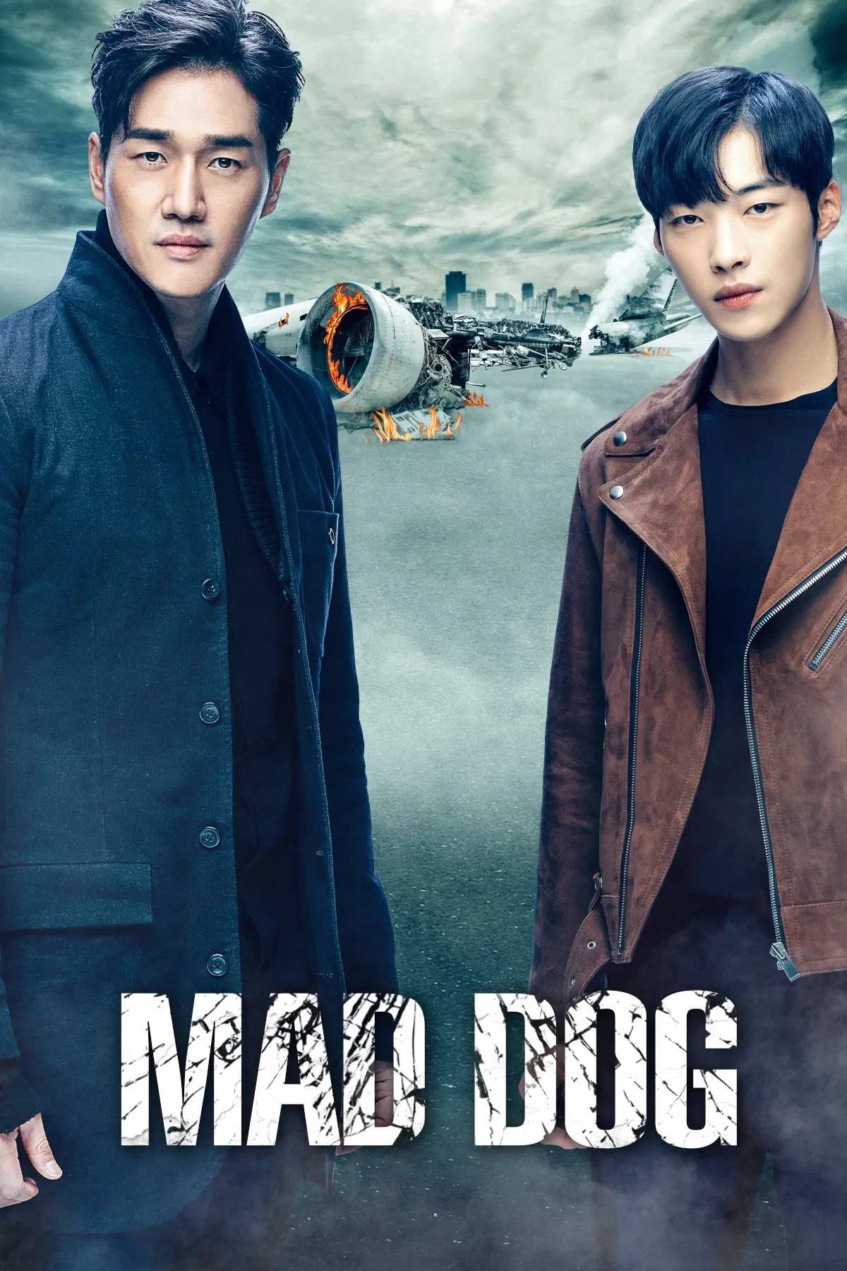 Poster chính thức của phim Phim Hình Sự, Phim Tâm Lý "Chó điên" (Mad Dog - 2017), với sự tham gia của diễn viên Yoo Ji-tae và Woo Do-hwan.