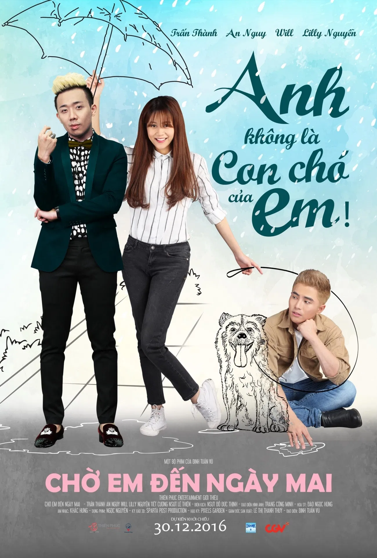 Poster chính thức của phim "Chờ Em Đến Ngày Mai" (Until You - 2016), với sự tham gia của diễn viên Trấn Thành và An Nguy.