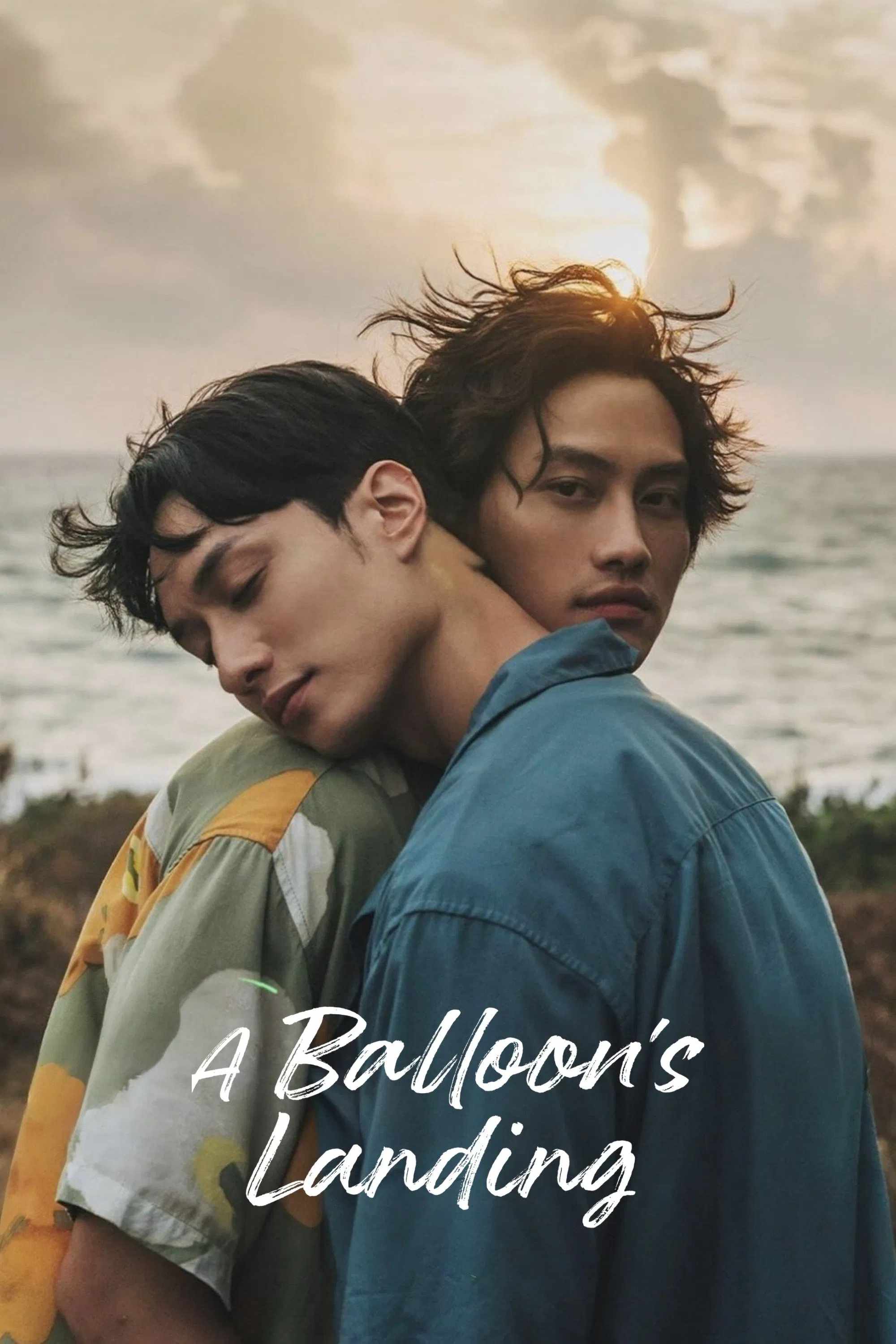 Poster chính thức của phim Phim Tâm Lý "Chờ Người Nơi Pháo Hoa Rực Rỡ" (A Balloon's Landing - 2024), với sự tham gia của diễn viên Terrance Lau Chun-Him và Fandy Fan.