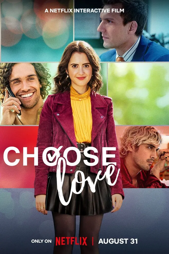 Poster chính thức của phim Phim Tình Cảm, Phim Hài "Chọn Tình Yêu" (Choose Love - 2023), với sự tham gia của diễn viên Laura Marano và Scott Michael Foster.