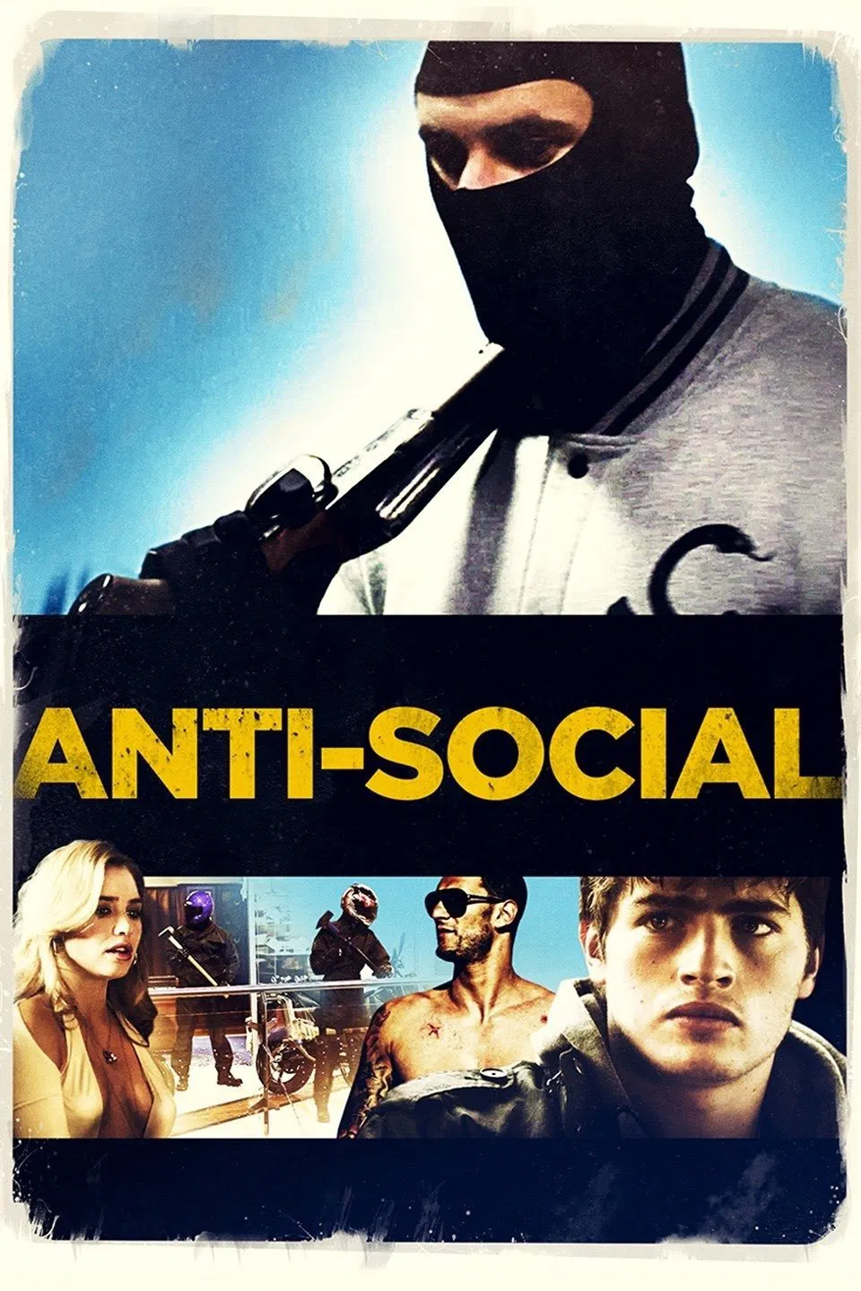 Poster chính thức của phim Phim Hình Sự "Chống Đối Xã Hội" (Anti-Social - 2015), với sự tham gia của diễn viên Gregg Sulkin và Meghan, Duchess of Sussex.