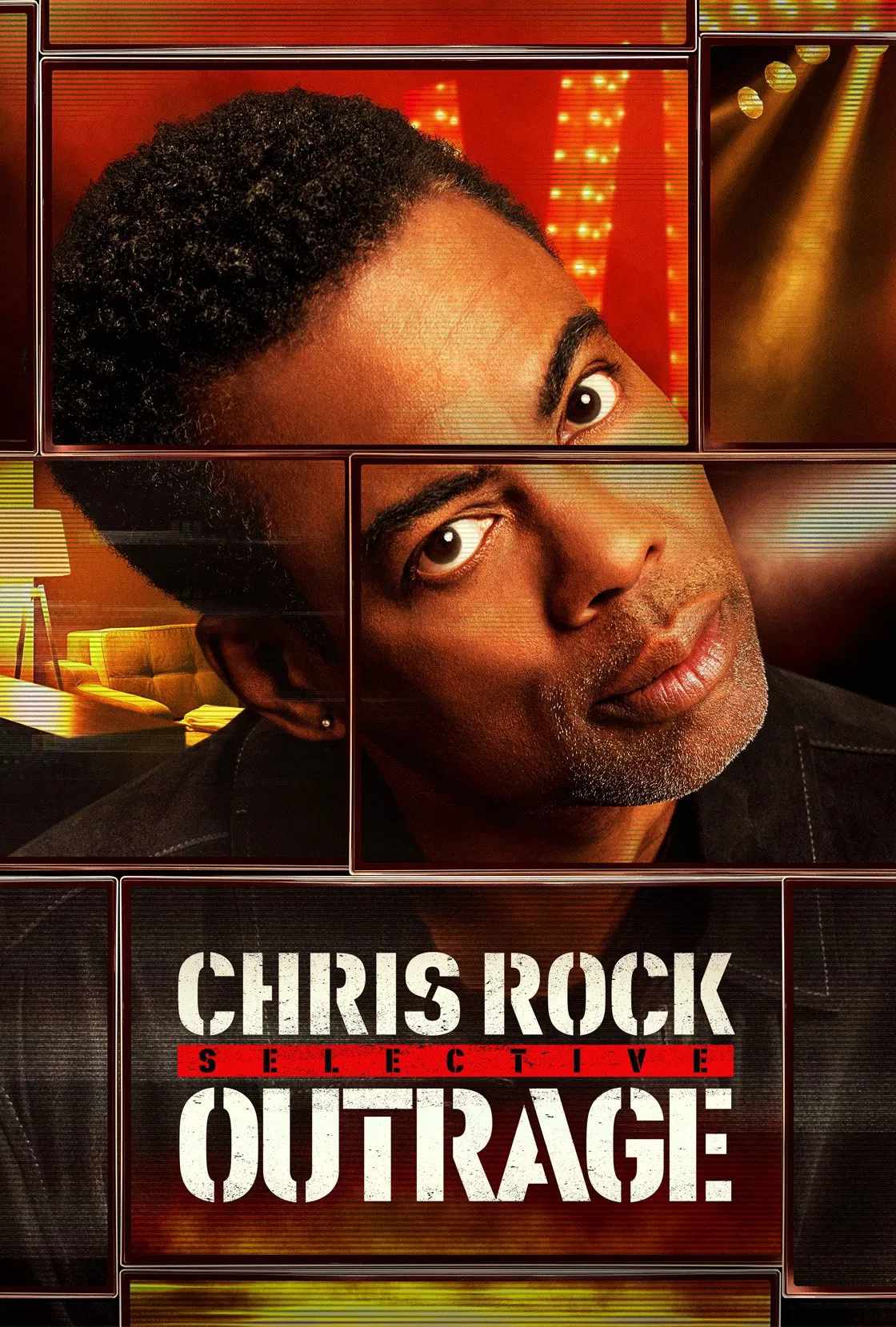 Poster chính thức của phim Phim Hài "Chris Rock: Phẫn Nộ Có Chọn Lọc" (Chris Rock: Selective Outrage - 2023), với sự tham gia của diễn viên Chris Rock.