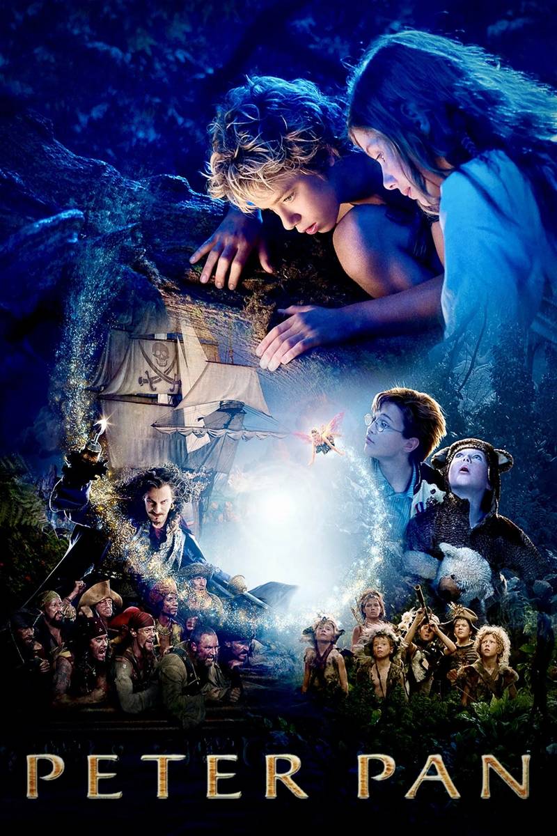 Poster chính thức của phim Phim Phiêu Lưu, Phim Giả Tượng "Chú Bé Peter Pan" (Peter Pan - 2003), với sự tham gia của diễn viên Jeremy Sumpter và Jason Isaacs.