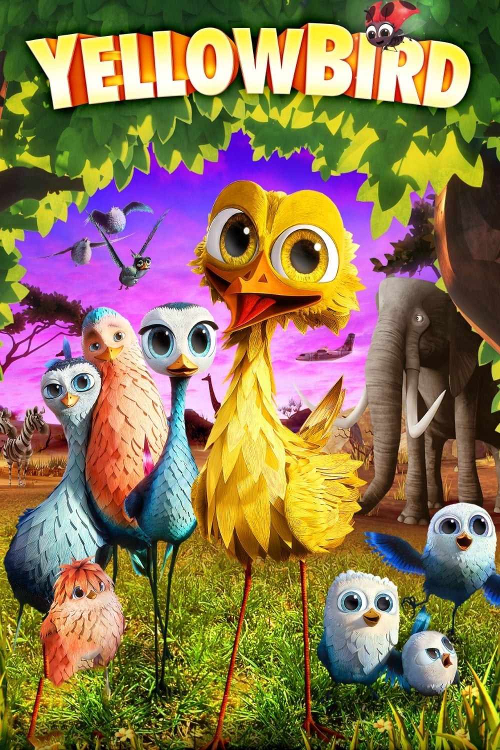 Poster chính thức của phim Phim Hoạt Hình, Phim Gia Đình "Chú Chim Vàng" (Yellowbird - 2014), với sự tham gia của diễn viên Seth Green và Dakota Fanning.