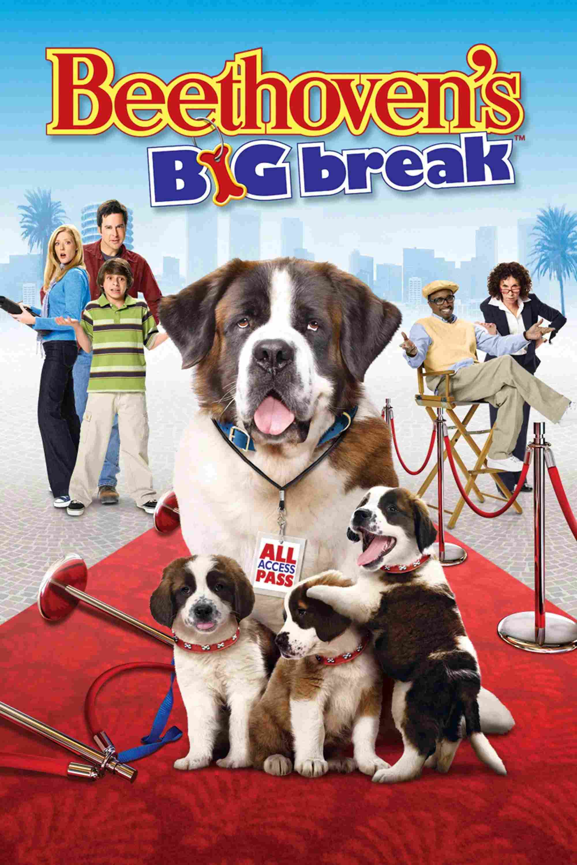Poster chính thức của phim Phim Gia Đình, Phim Hài "Chú chó Beethoven 6: Ngôi sao mới" (Beethoven's Big Break - 2008), với sự tham gia của diễn viên Jonathan Silverman và Moisés Arias.
