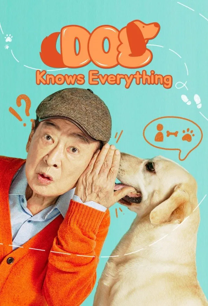 Poster chính thức của phim Phim Hài, Phim Tâm Lý "Chú Chó Biết Tuốt" (Dog Knows Everything - 2024), với sự tham gia của diễn viên Lee Soon-jae và Bae Jung-nam.
