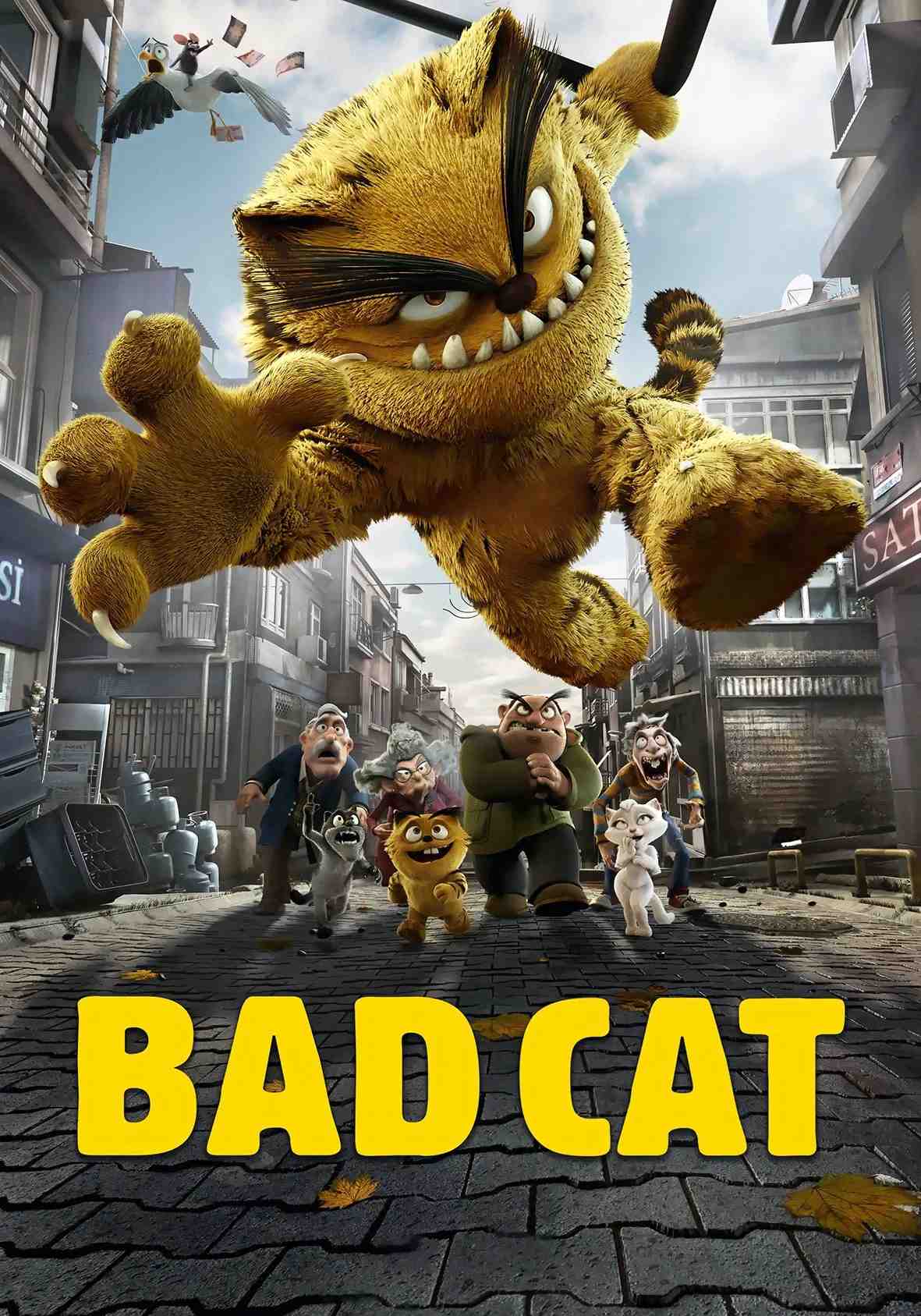 Poster chính thức của phim Phim Hài, Phim Hoạt Hình "Chú Mèo Tinh Quái" (Bad Cat - 2016), với sự tham gia của diễn viên Uğur Yücel và Demet Evgar.