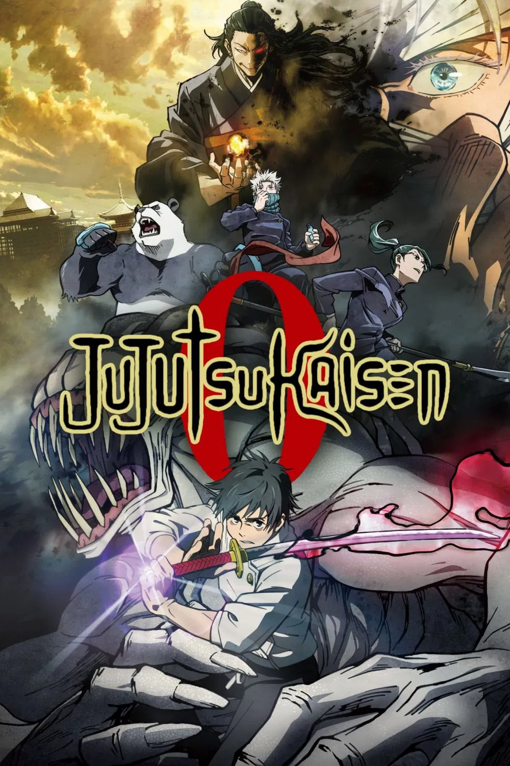 Poster chính thức của phim Phim Hoạt Hình, Phim Hành Động "Chú Thuật Hồi Chiến 2" (Jujutsu Kaisen 0 - 2021), với sự tham gia của diễn viên Megumi Ogata và Kana Hanazawa.