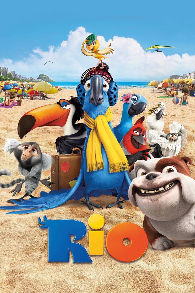 Poster chính thức của phim Phim Hoạt Hình, Phim Phiêu Lưu "Chú Vẹt Đuôi Dài" (Rio - 2011), với sự tham gia của diễn viên Jesse Eisenberg và Anne Hathaway.