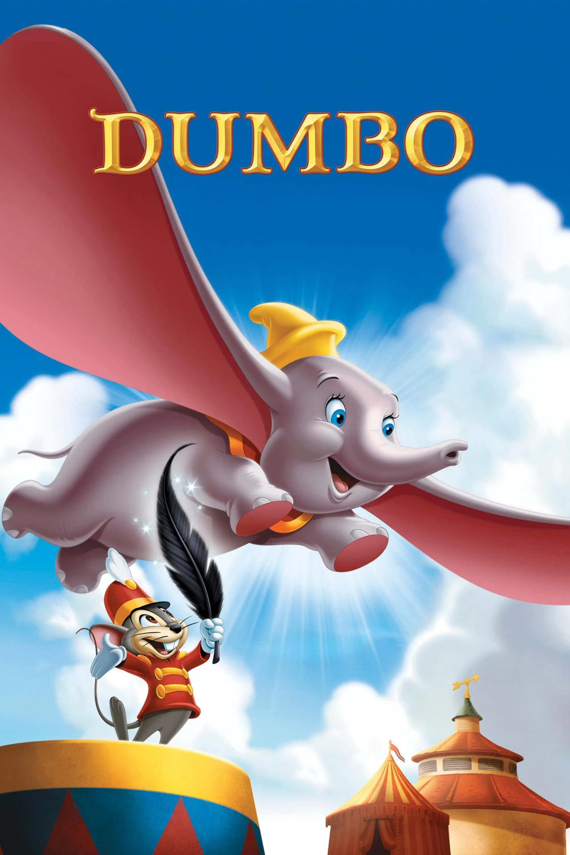 Poster chính thức của phim Phim Hoạt Hình, Phim Gia Đình "Chú Voi Con Biết Bay" (Dumbo - 1941), với sự tham gia của diễn viên Edward Brophy và Verna Felton.