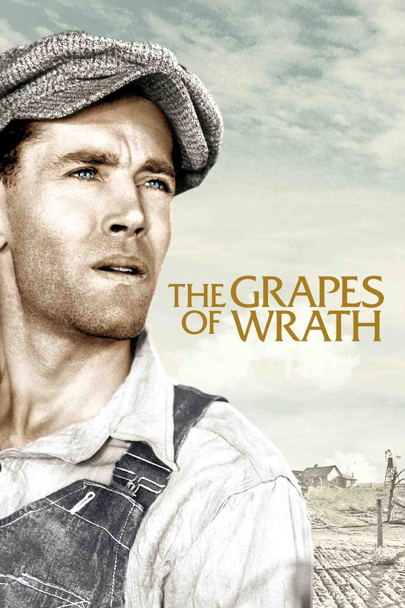 Poster chính thức của phim Phim Tâm Lý "Chùm Nho Uất Hận" (The Grapes of Wrath - 1940), với sự tham gia của diễn viên Henry Fonda và Jane Darwell.