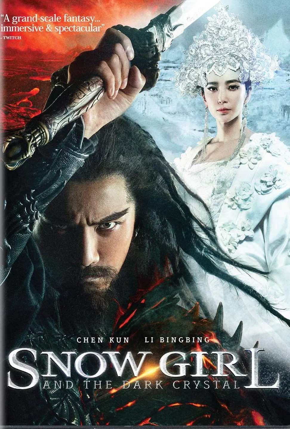 Poster chính thức của phim Phim Hành Động, Phim Giả Tượng "Chung Quỳ Phục Ma: Tuyết Yêu Ma Linh" (Zhongkui: Snow Girl and the Dark Crystal - 2015), với sự tham gia của diễn viên Trần Khôn và Lý Băng Băng.