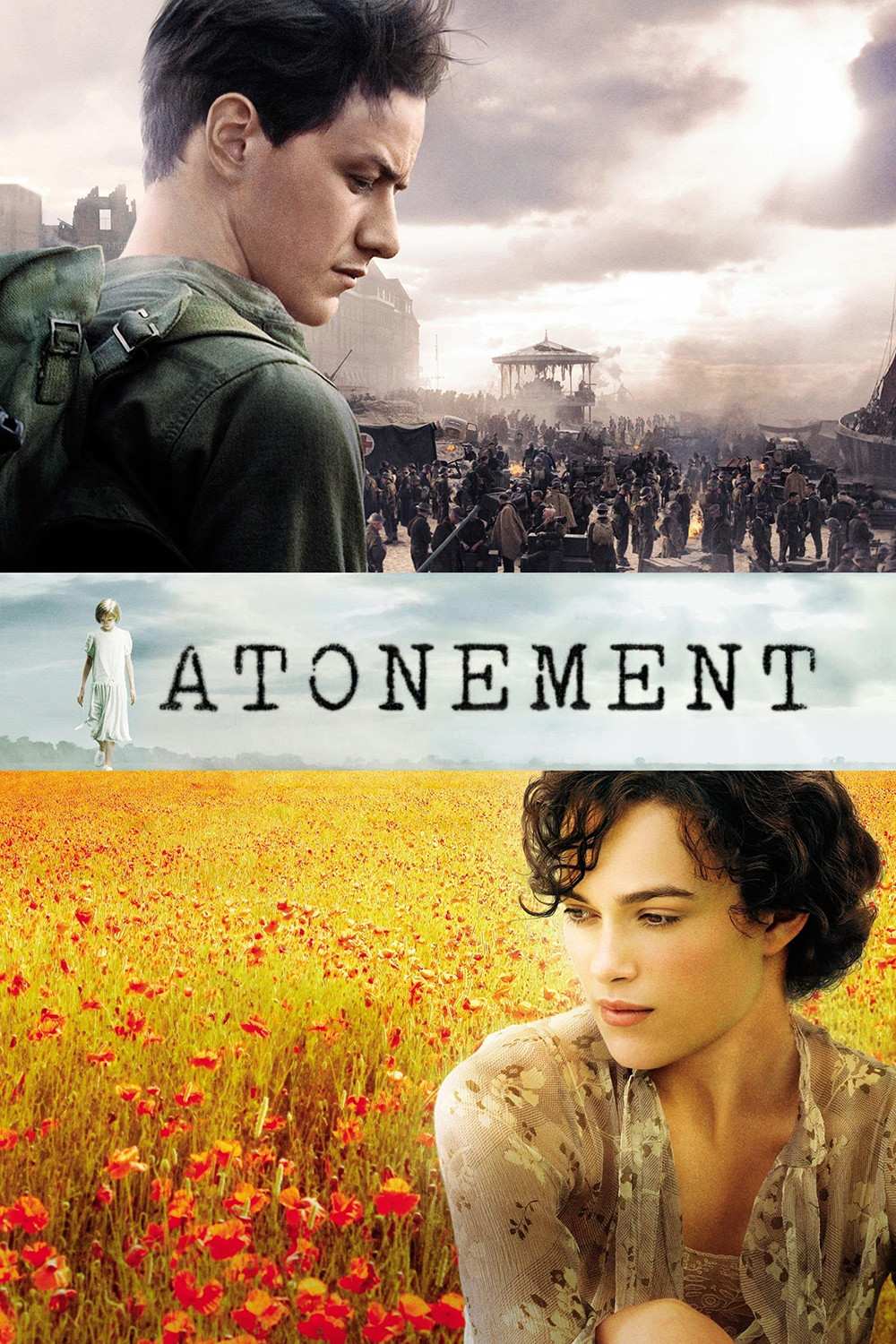 Poster chính thức của phim Phim Tâm Lý, Phim Tình Cảm "Chuộc Lỗi" (Atonement - 2007), với sự tham gia của diễn viên James McAvoy và Keira Knightley.