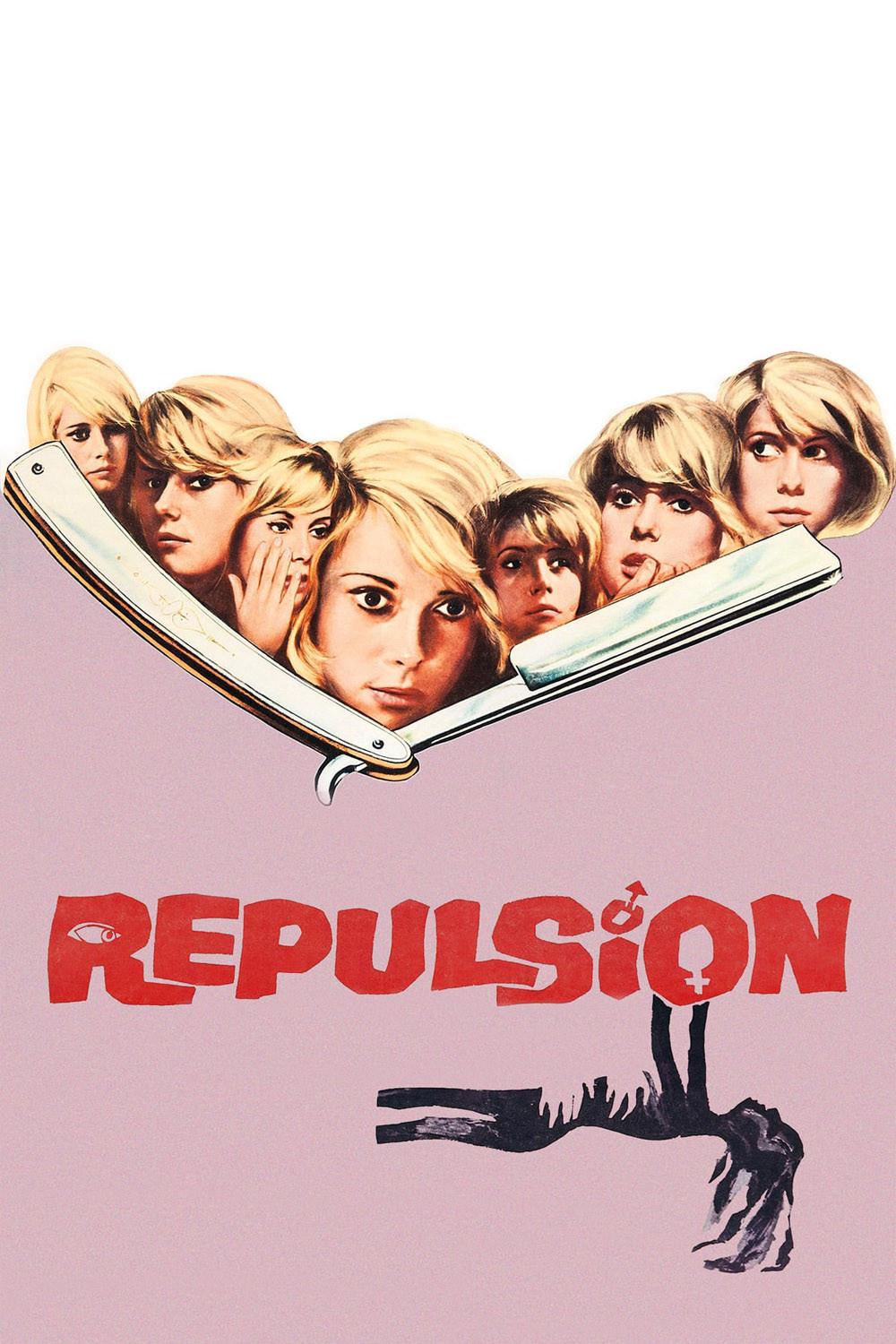 Poster chính thức của phim Phim Tâm Lý, Phim Giật Gân "Chuông Nguyện Hồn Ai" (Repulsion - 1965), với sự tham gia của diễn viên Catherine Deneuve và Ian Hendry.
