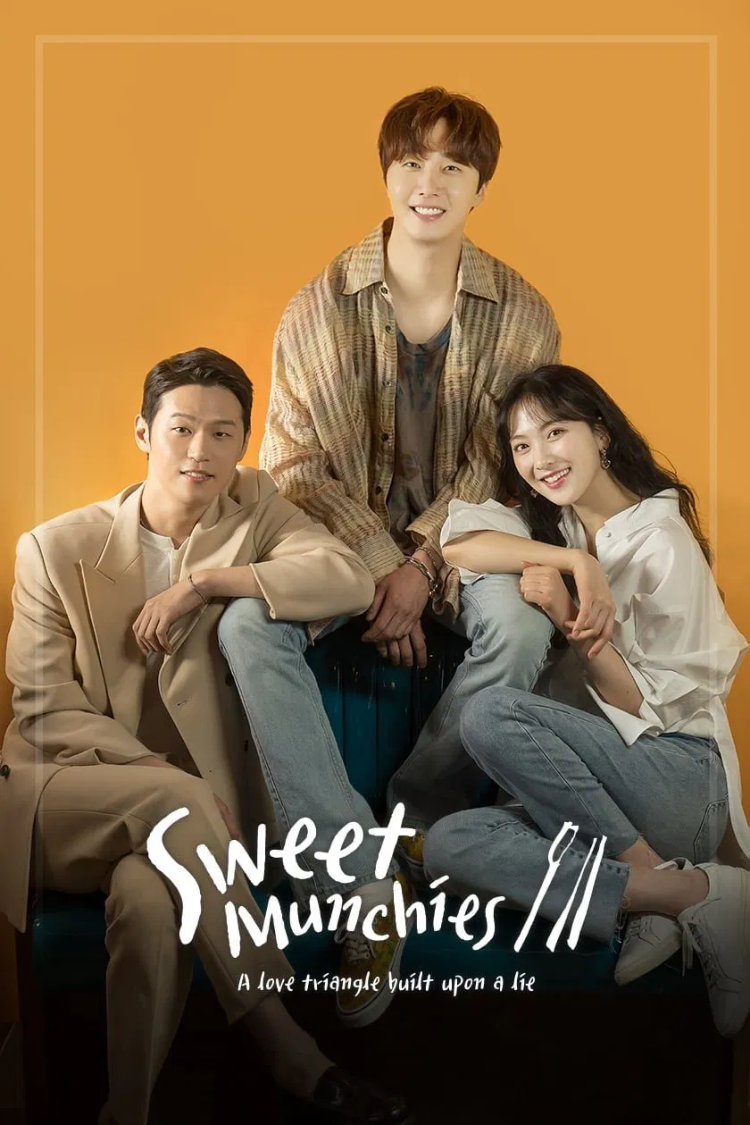 Poster chính thức của phim Phim Tâm Lý, Phim Hài "Chương trình tình yêu" (Sweet Munchies - 2020), với sự tham gia của diễn viên Jung Il-woo và Kang Ji-young.