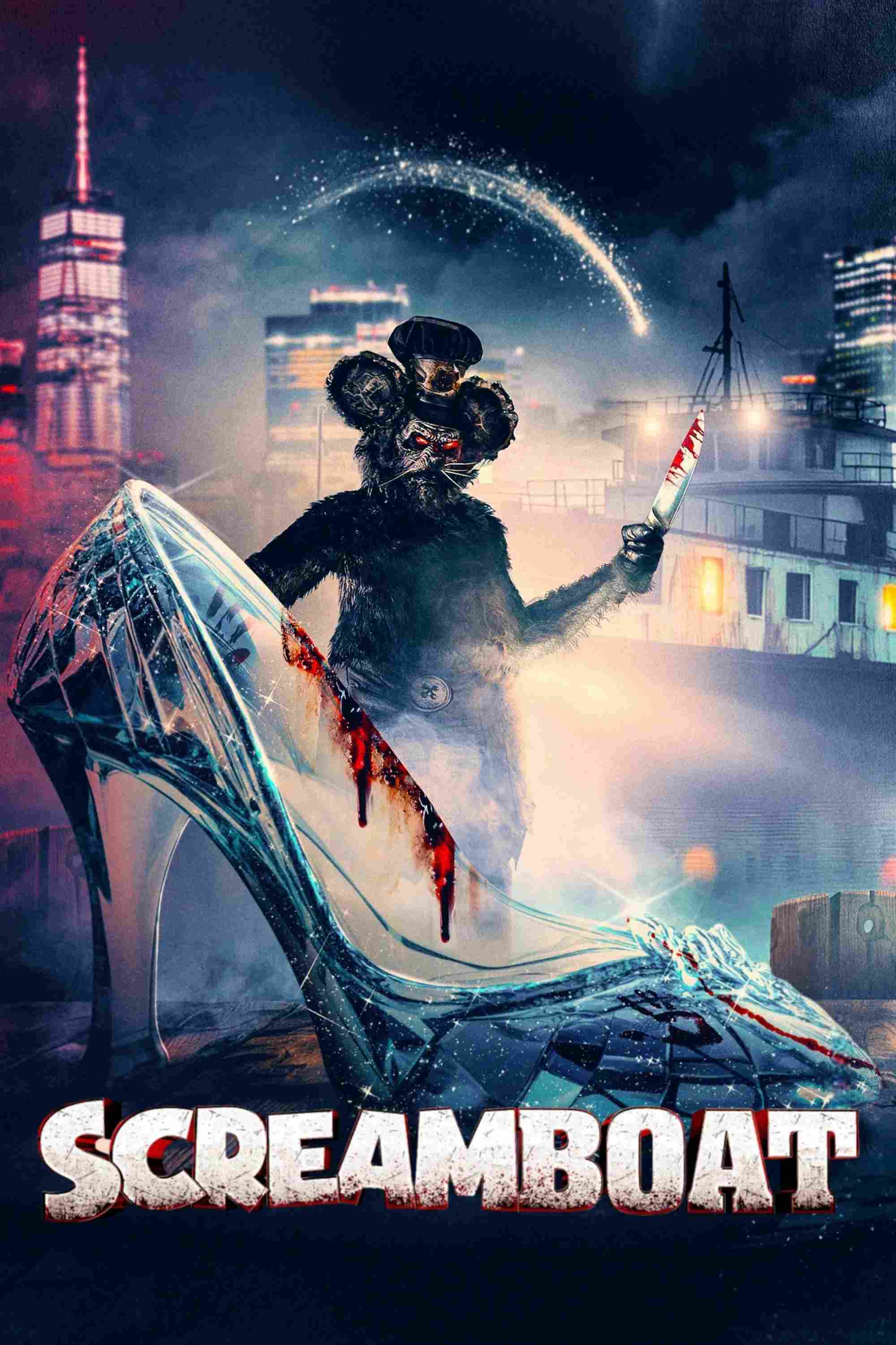 Poster chính thức của phim Phim Kinh Dị, Phim Hài "Chuột Tử Thần" (Screamboat - 2025), với sự tham gia của diễn viên David Howard Thornton và Allison Pittel.