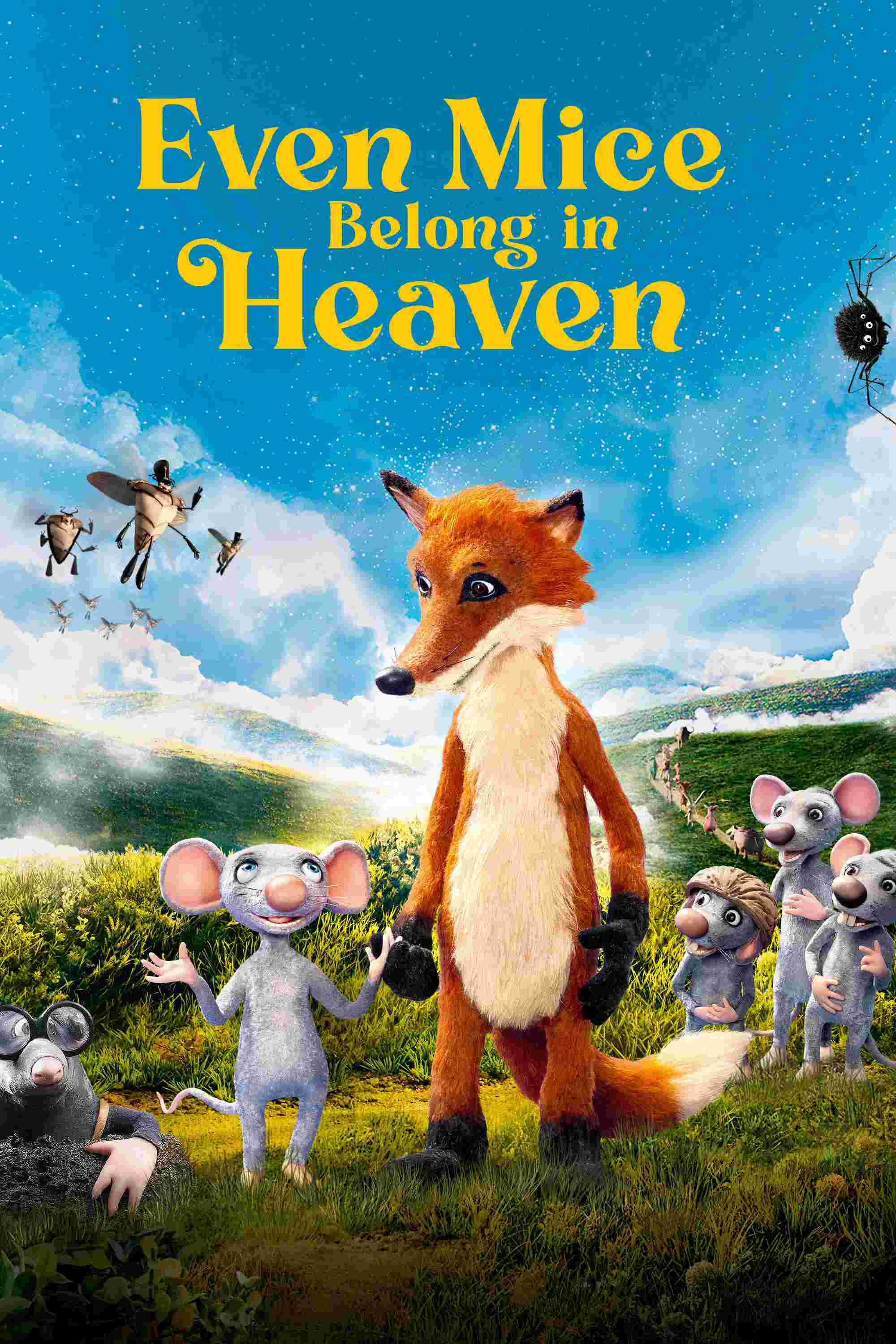 Poster chính thức của phim Phim Phiêu Lưu, Phim Hoạt Hình "Chuột Whizzy Trên Thiên Đường (Myši patří do nebe)" (Even Mice Belong in Heaven - 2021), với sự tham gia của diễn viên Pavlína Balner và Matouš Ruml.