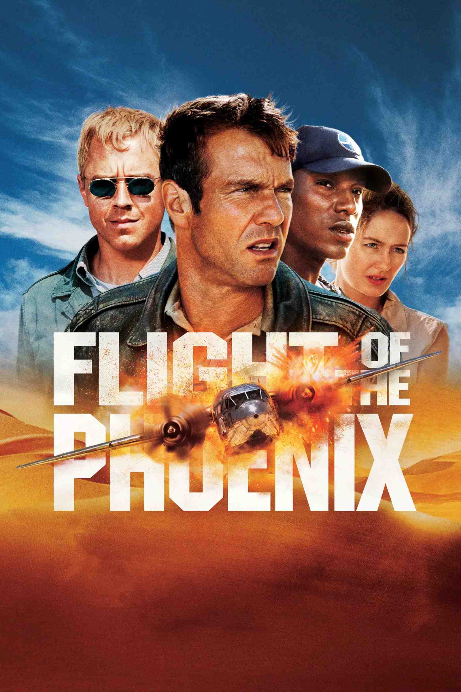 Poster chính thức của phim Phim Hành Động, Phim Phiêu Lưu "Chuyến Bay Định Mệnh" (Flight of the Phoenix - 2004), với sự tham gia của diễn viên Dennis Quaid và Tyrese Gibson.