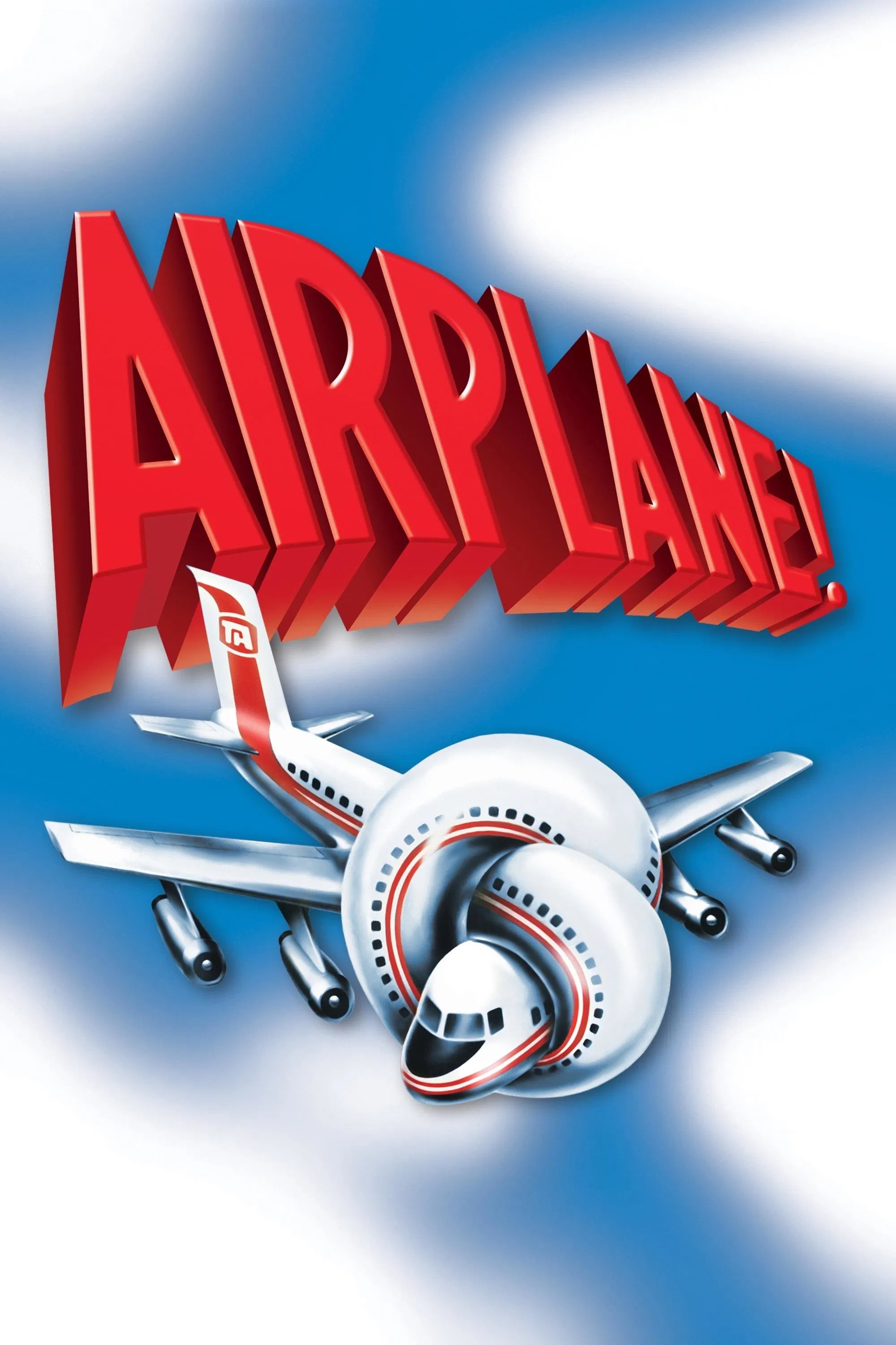 Poster chính thức của phim Phim Hài "Chuyến Bay Thảm Họa" (Airplane! - 1980), với sự tham gia của diễn viên Robert Hays và Julie Hagerty.