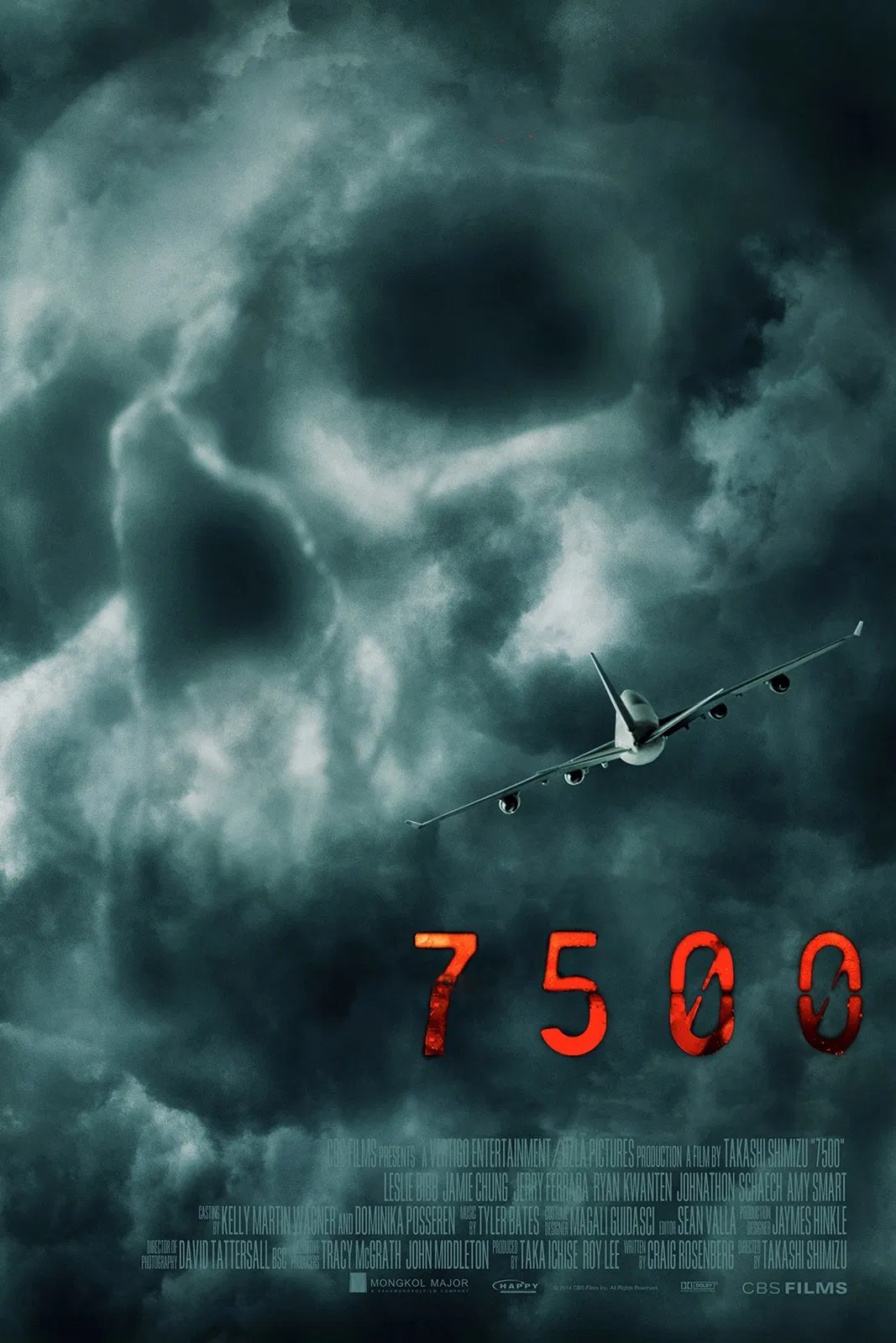 Poster chính thức của phim Phim Giật Gân, Phim Kinh Dị "Chuyến Bay VP7500" (Flight 7500 - 2014), với sự tham gia của diễn viên Leslie Bibb và Jamie Chung.
