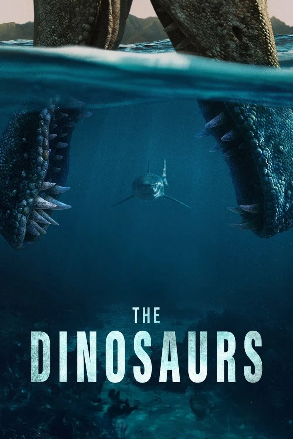 Poster chính thức của phim Phim Tài Liệu "Chuyện chưa kể về khủng long" (The Dinosaurs - 2026), với sự tham gia của diễn viên Morgan Freeman.