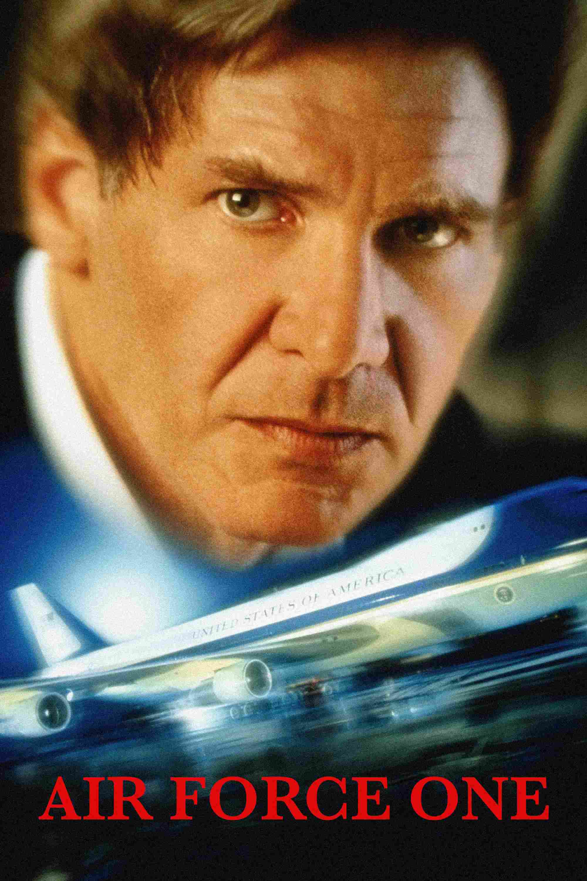 Poster chính thức của phim Phim Hành Động, Phim Giật Gân "Chuyên Cơ Không Lực" (Air Force One - 1997), với sự tham gia của diễn viên Harrison Ford và Gary Oldman.