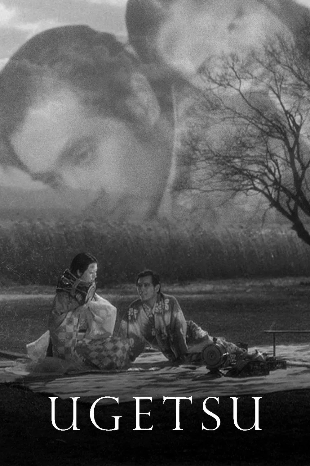 Poster chính thức của phim Phim Giả Tượng, Phim Tâm Lý "Chuyện Đêm Mưa Trăng Lu" (Ugetsu - 1953), với sự tham gia của diễn viên Machiko Kyō và Mitsuko Mito.