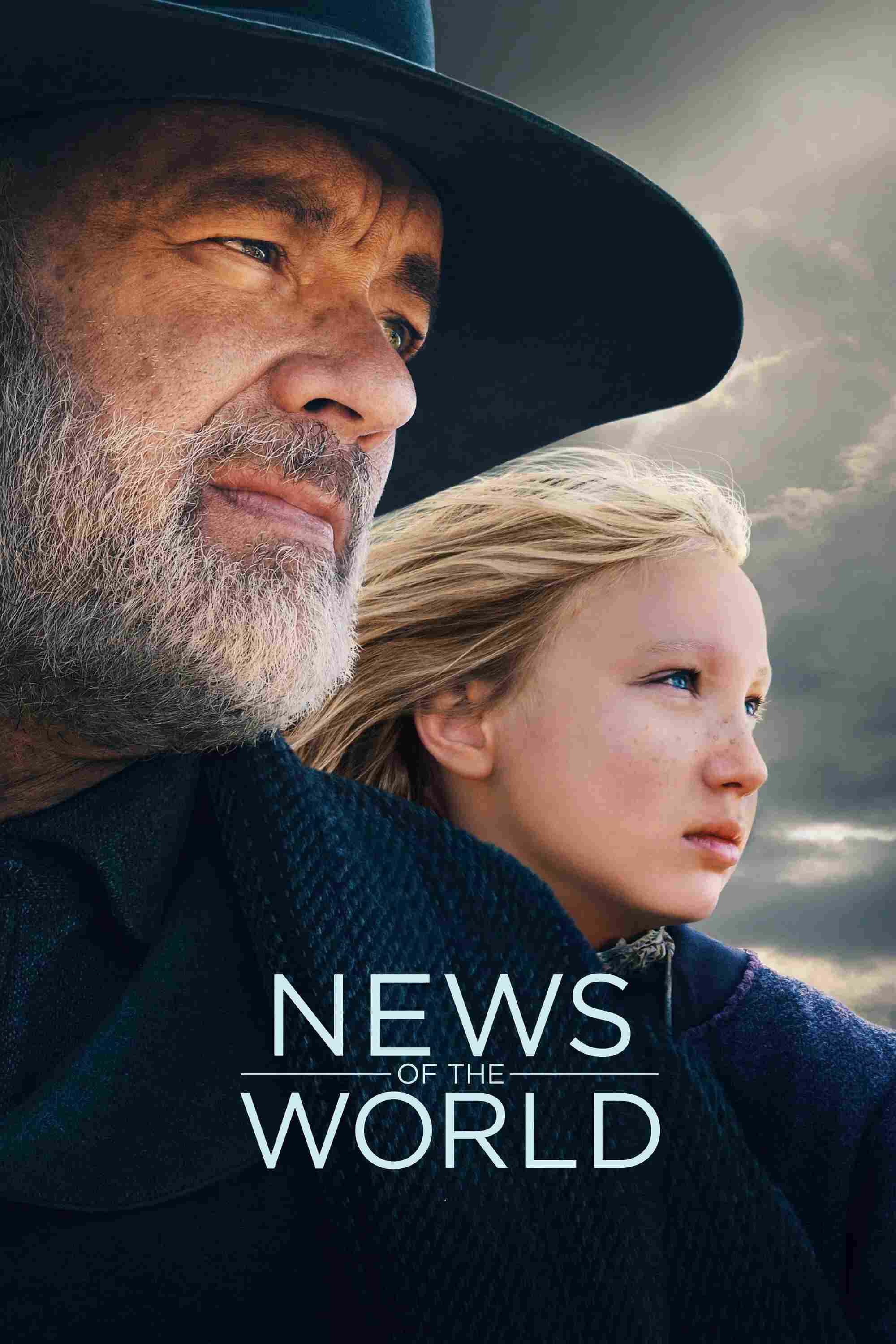 Poster chính thức của phim Phim Tâm Lý, Phim Miền Tây "Chuyến đi định mệnh" (News of the World - 2020), với sự tham gia của diễn viên Tom Hanks và Helena Zengel.