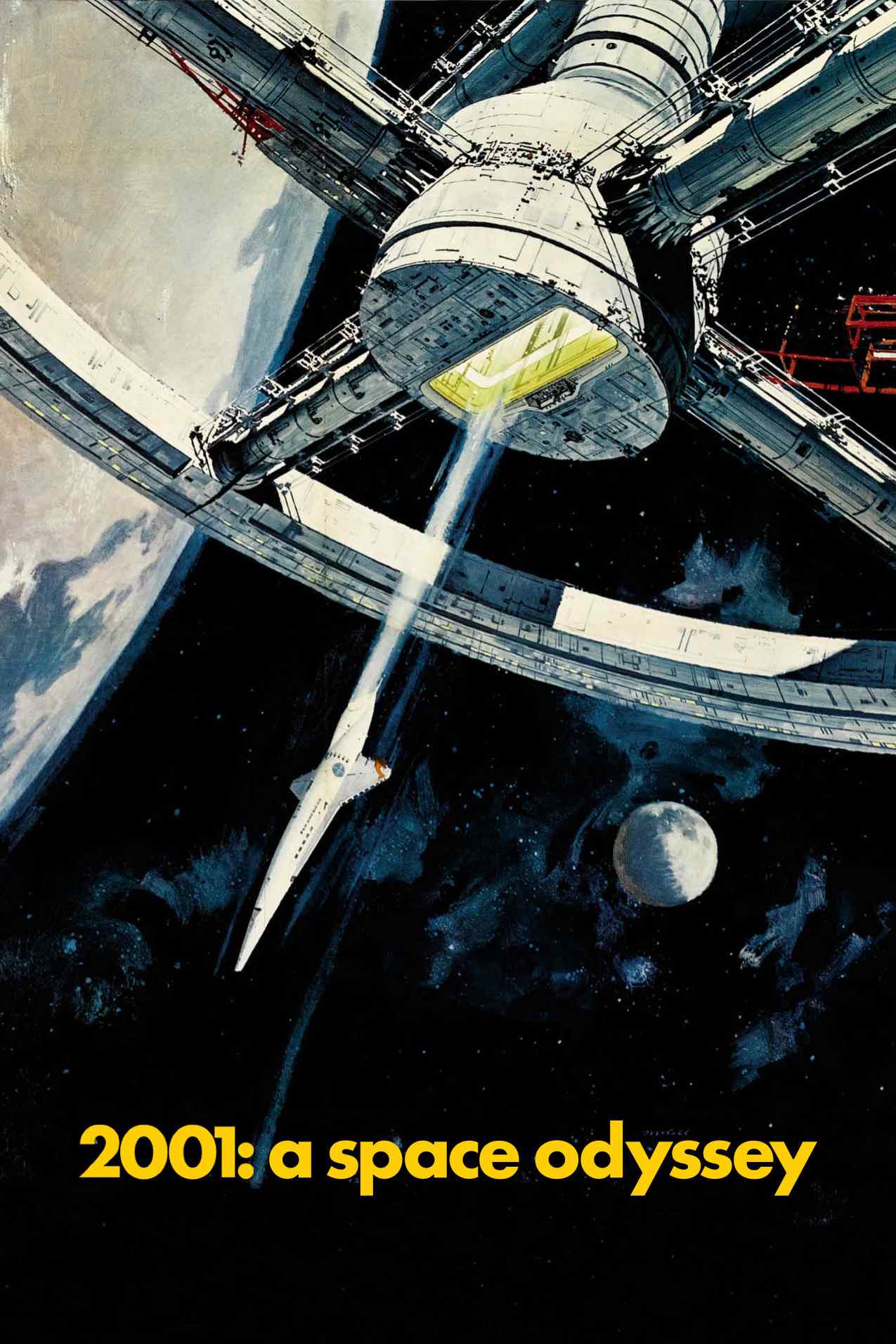 Poster chính thức của phim Phim Viễn Tưởng, Phim Bí Ẩn "Chuyến Du Hành Không Gian" (2001: A Space Odyssey - 1968), với sự tham gia của diễn viên Keir Dullea và Gary Lockwood.