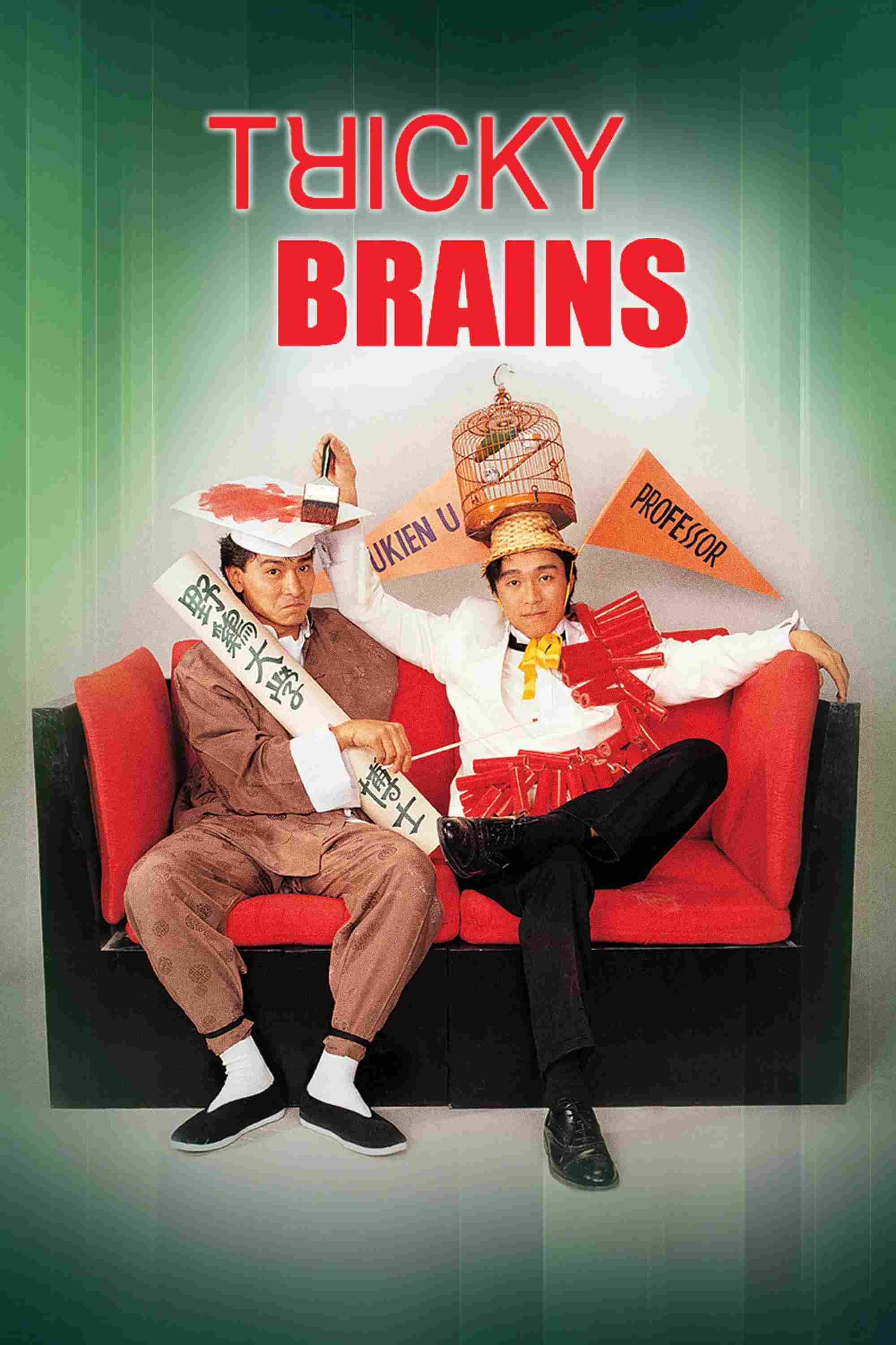 Poster chính thức của phim Phim Hài "Chuyên Gia Xảo Quyệt" (Tricky Brains - 1991), với sự tham gia của diễn viên Lưu Đức Hoa và Châu Tinh Trì.