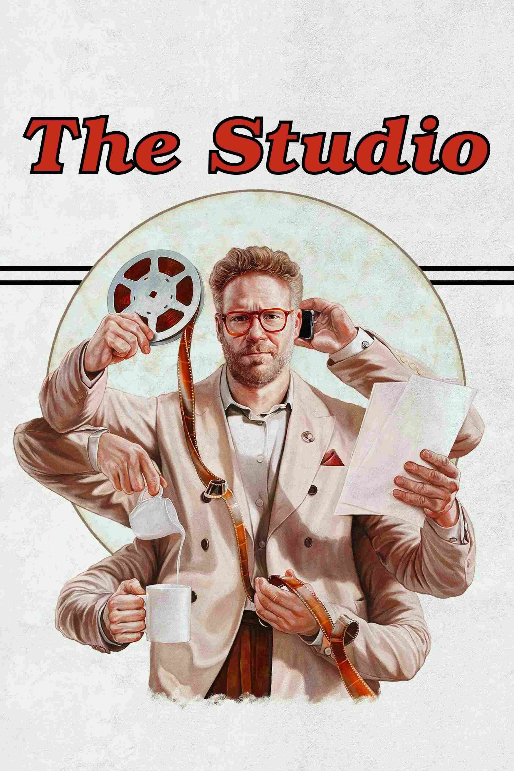 Poster chính thức của phim Phim Hài, Phim Tâm Lý "Chuyện Hãng Phim" (The Studio - 2025), với sự tham gia của diễn viên Seth Rogen và Catherine O'Hara.