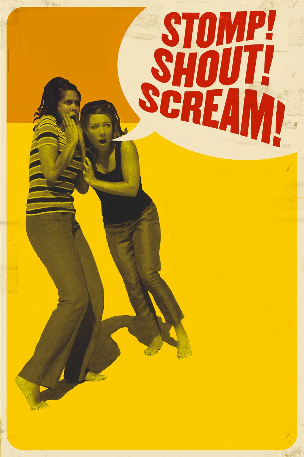Poster chính thức của phim Phim Ca Nhạc, Phim Kinh Dị "Chuyến Phiêu Lưu Của Ban Nhạc Rock" (Stomp! Shout! Scream! - 2005), với sự tham gia của diễn viên Claire Bronson và Cynthia Evans.