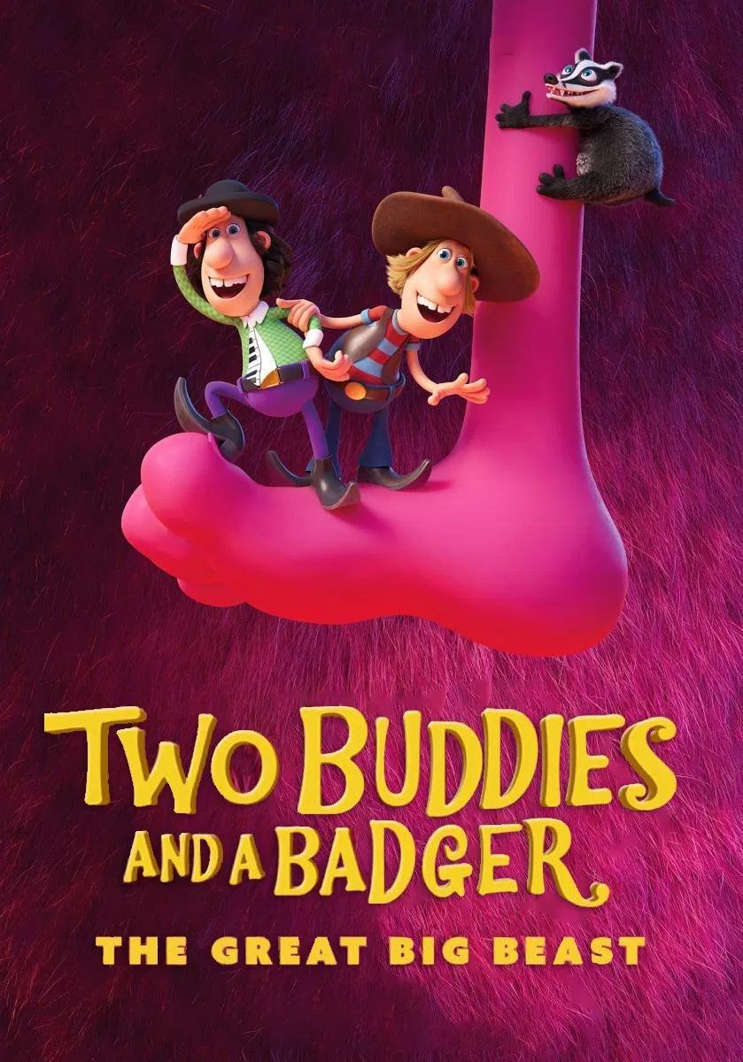 Poster chính thức của phim Phim Gia Đình, Phim Phiêu Lưu "Chuyến Phiêu Lưu Trời Ơi Đất Hỡi" (Two Buddies and a Badger 2: The Great Big Beast - 2020), với sự tham gia của diễn viên John Brungot và Hermann Sabado.