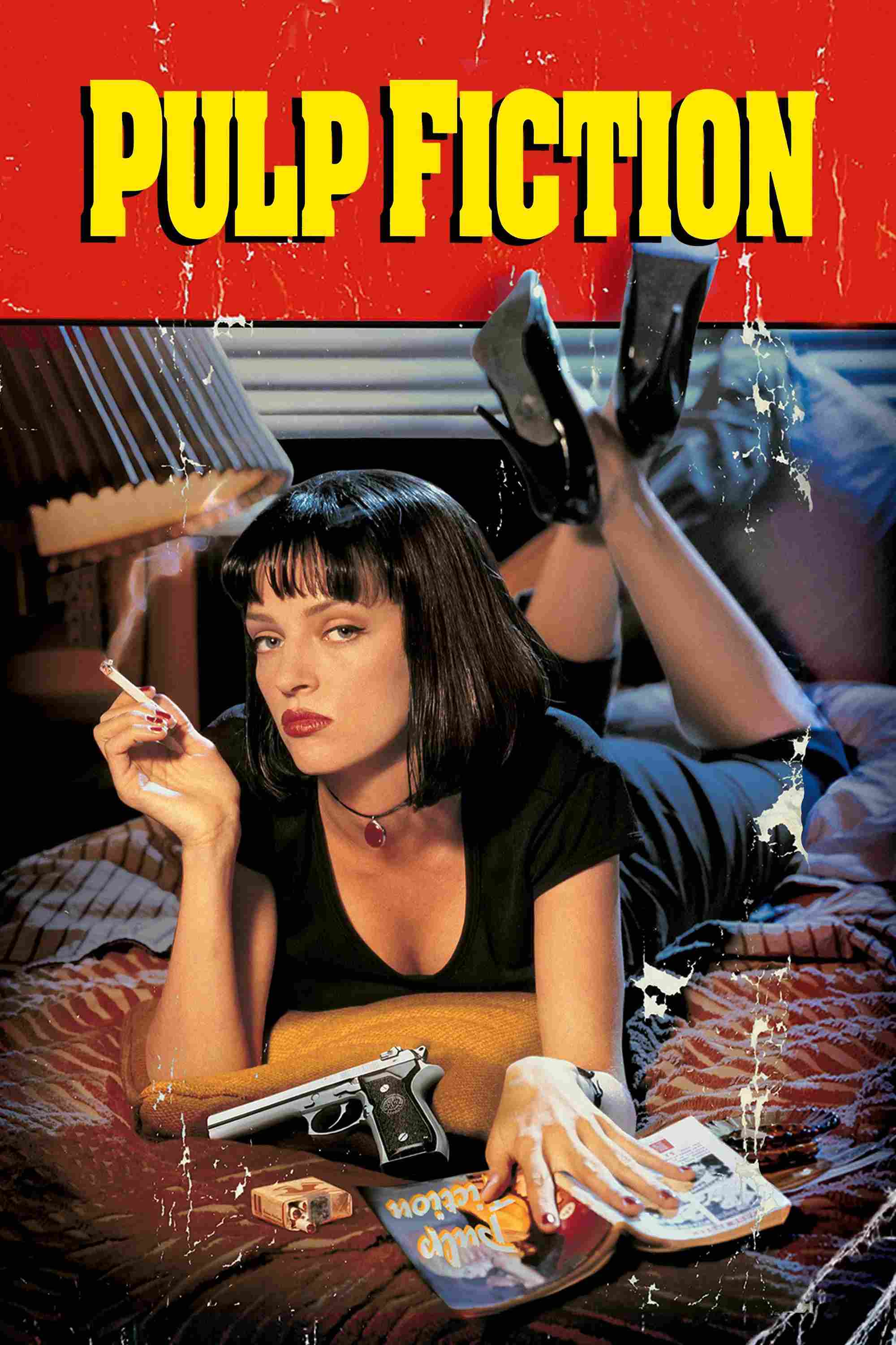 Poster chính thức của phim Phim Giật Gân, Phim Hình Sự "Chuyện Tào Lao" (Pulp Fiction - 1994), với sự tham gia của diễn viên John Travolta và Samuel L. Jackson.
