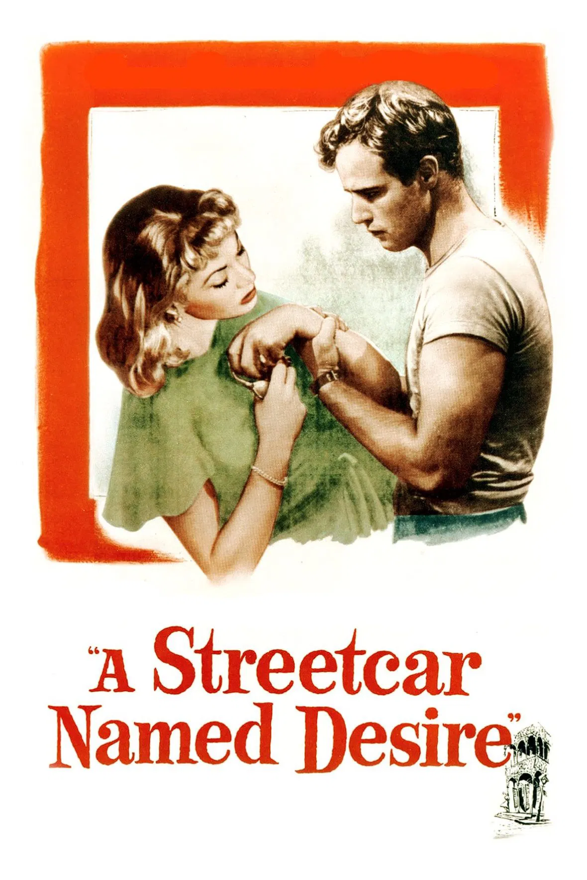 Poster chính thức của phim Phim Tâm Lý, Phim Giật Gân "Chuyến Tàu Mang Tên Dục Vọng" (A Streetcar Named Desire - 1951), với sự tham gia của diễn viên Vivien Leigh và Marlon Brando.