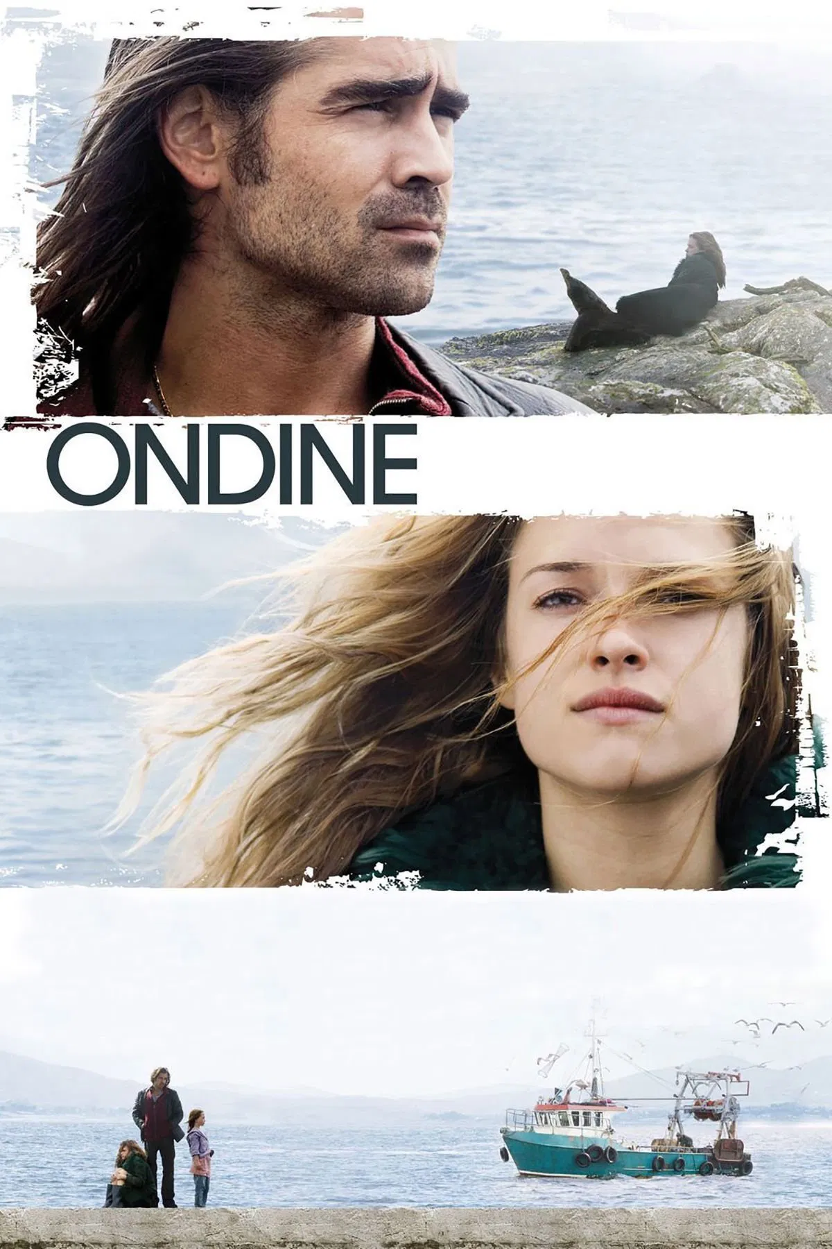 Poster chính thức của phim Phim Tâm Lý, Phim Tình Cảm "Chuyện Tình Biển Xanh" (Ondine - 2010), với sự tham gia của diễn viên Colin Farrell và Alicja Bachleda-Curuś.