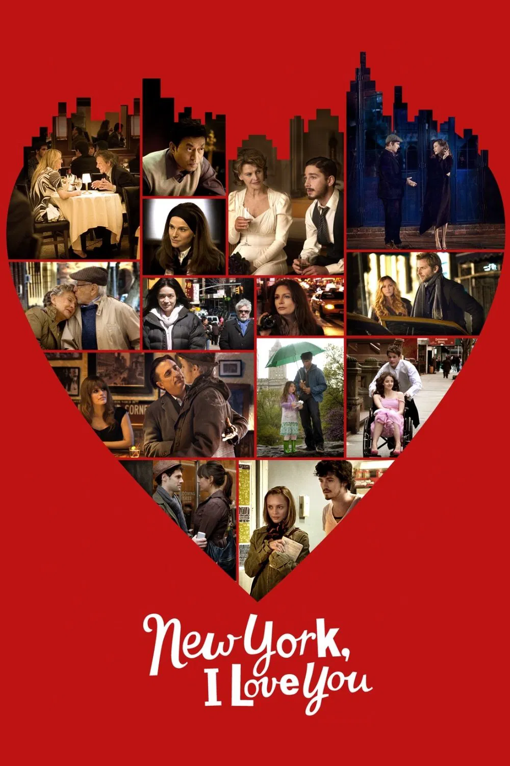 Poster chính thức của phim Phim Hài, Phim Tâm Lý "Chuyện Tình New York" (New York, I Love You - 2008), với sự tham gia của diễn viên Natalie Portman và Hayden Christensen.