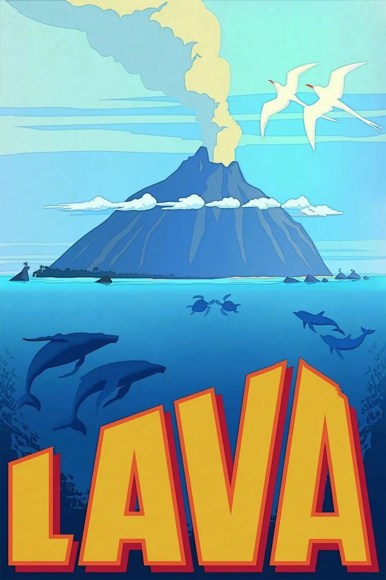 Poster chính thức của phim Phim Hoạt Hình, Phim Gia Đình "Chuyện Tình Ngọn Núi Lửa - Lava" (Lava - 2014).